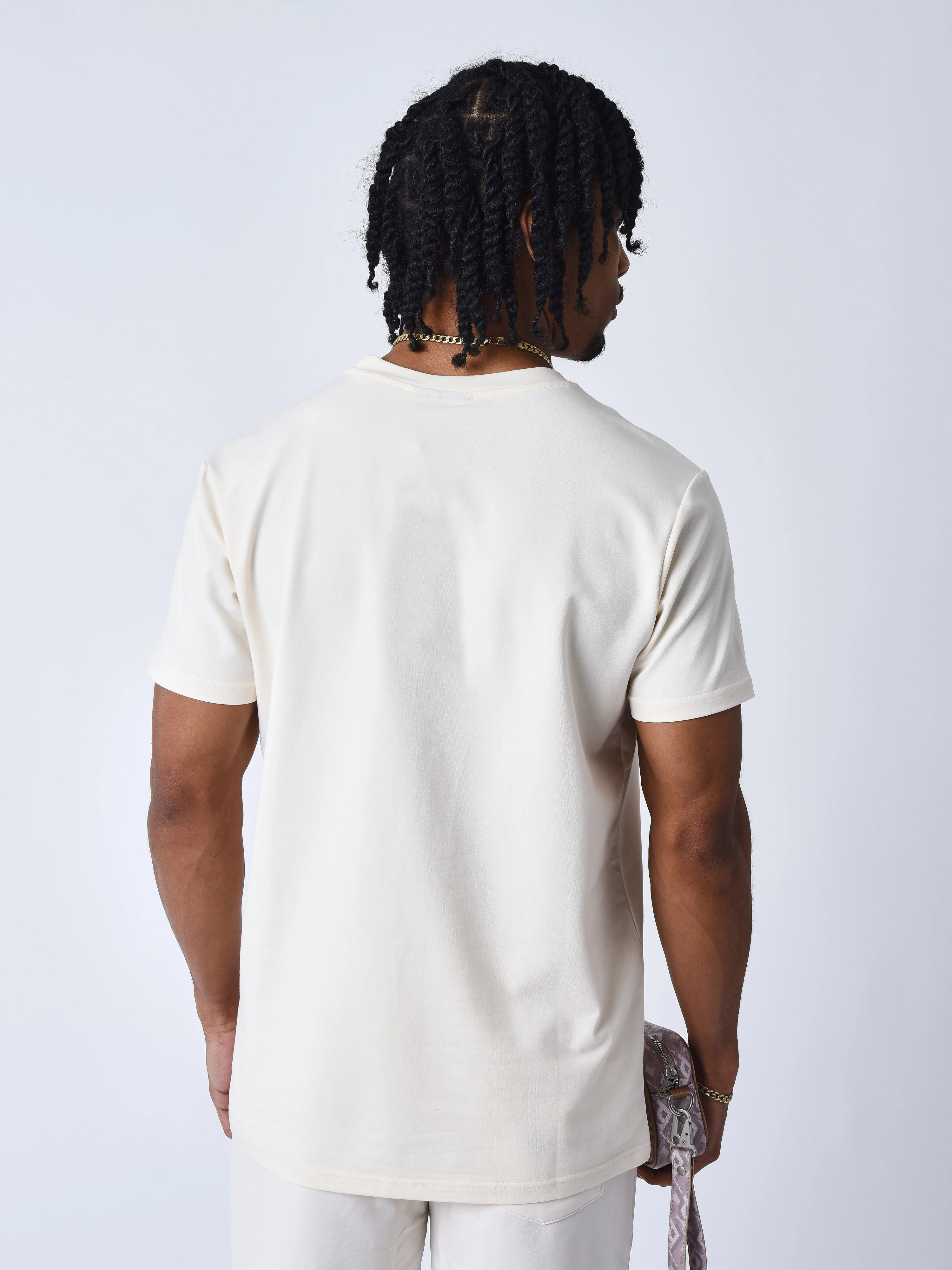 T-shirt basic broderie Signature - Image 2
