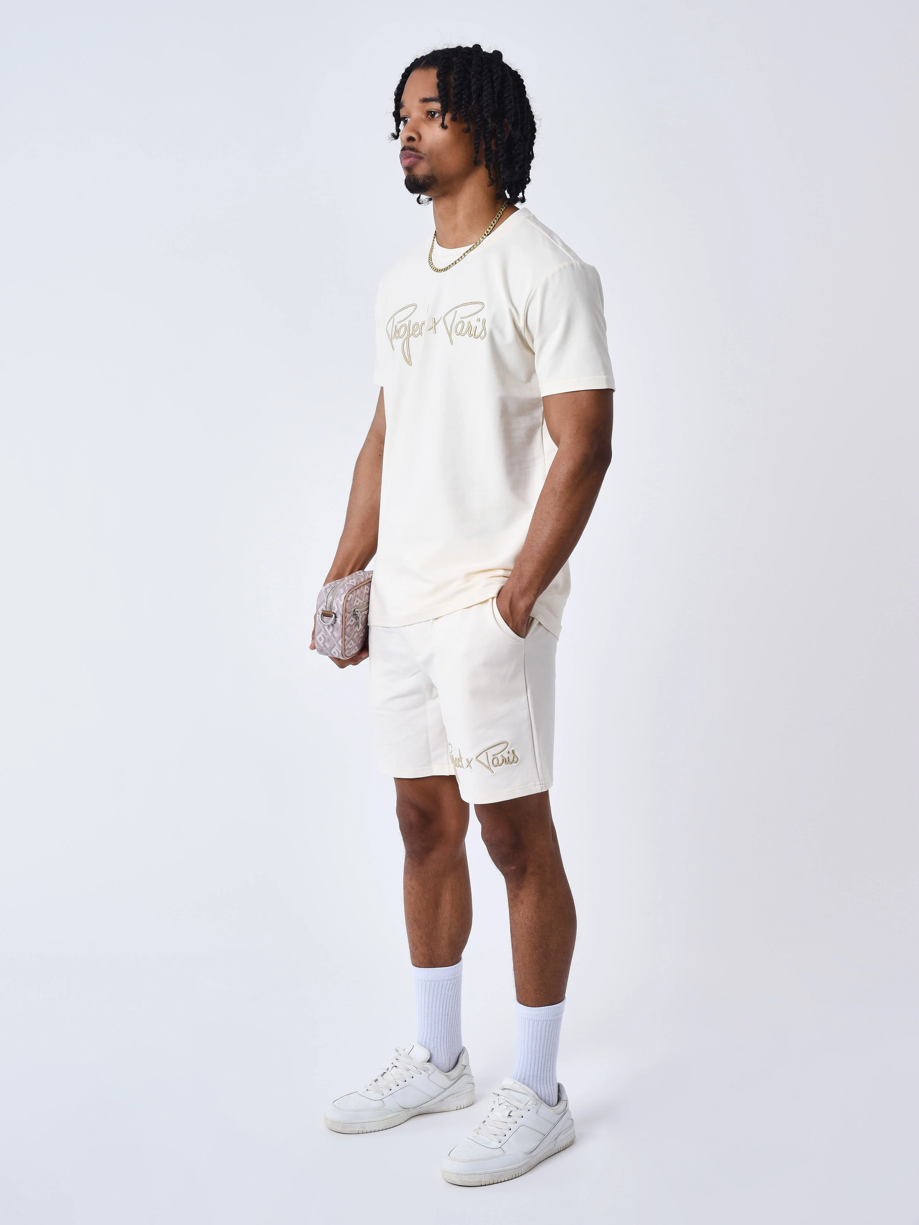 T-shirt basic broderie Signature - Image 4