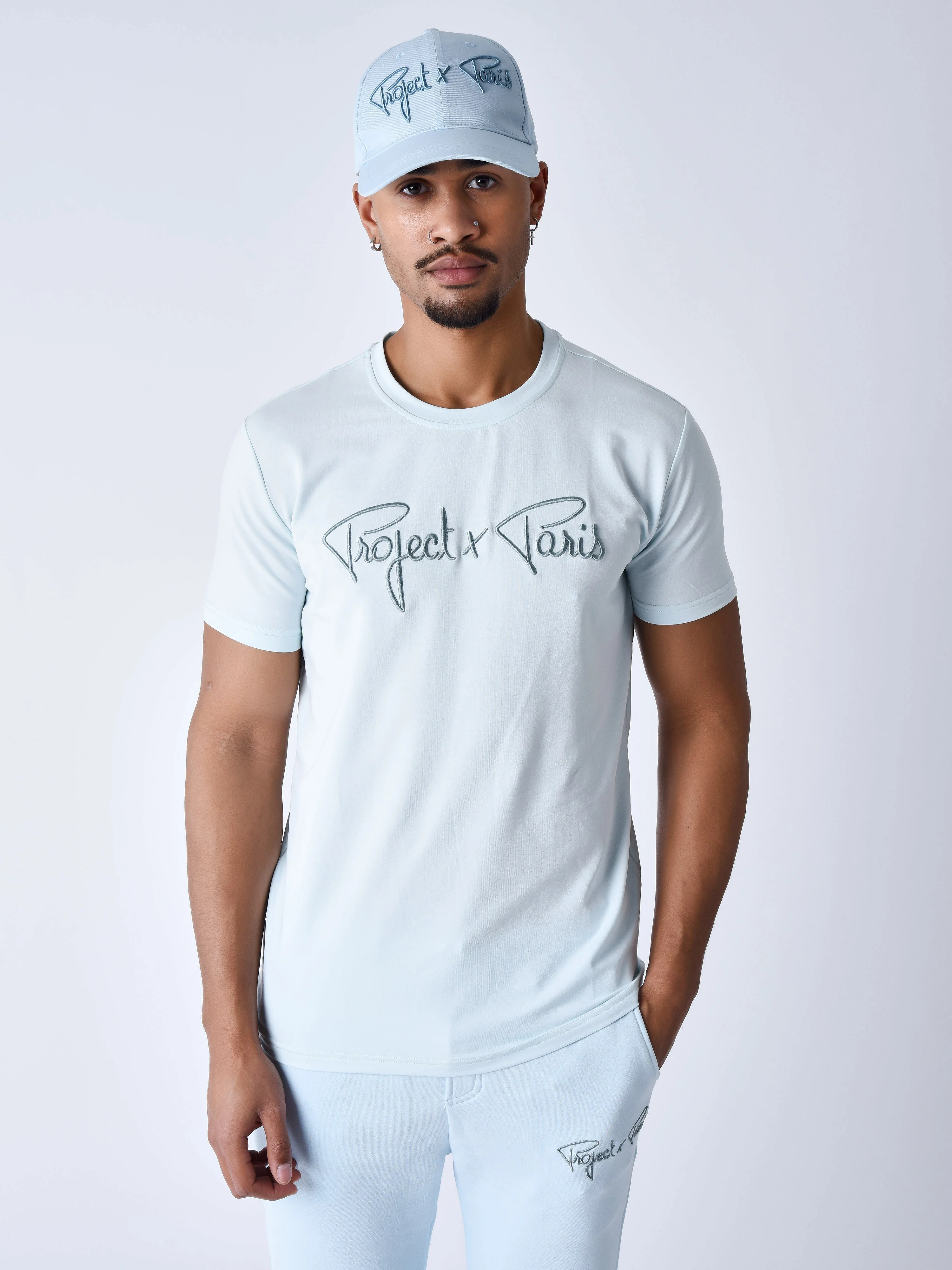 T-shirt basic broderie Signature