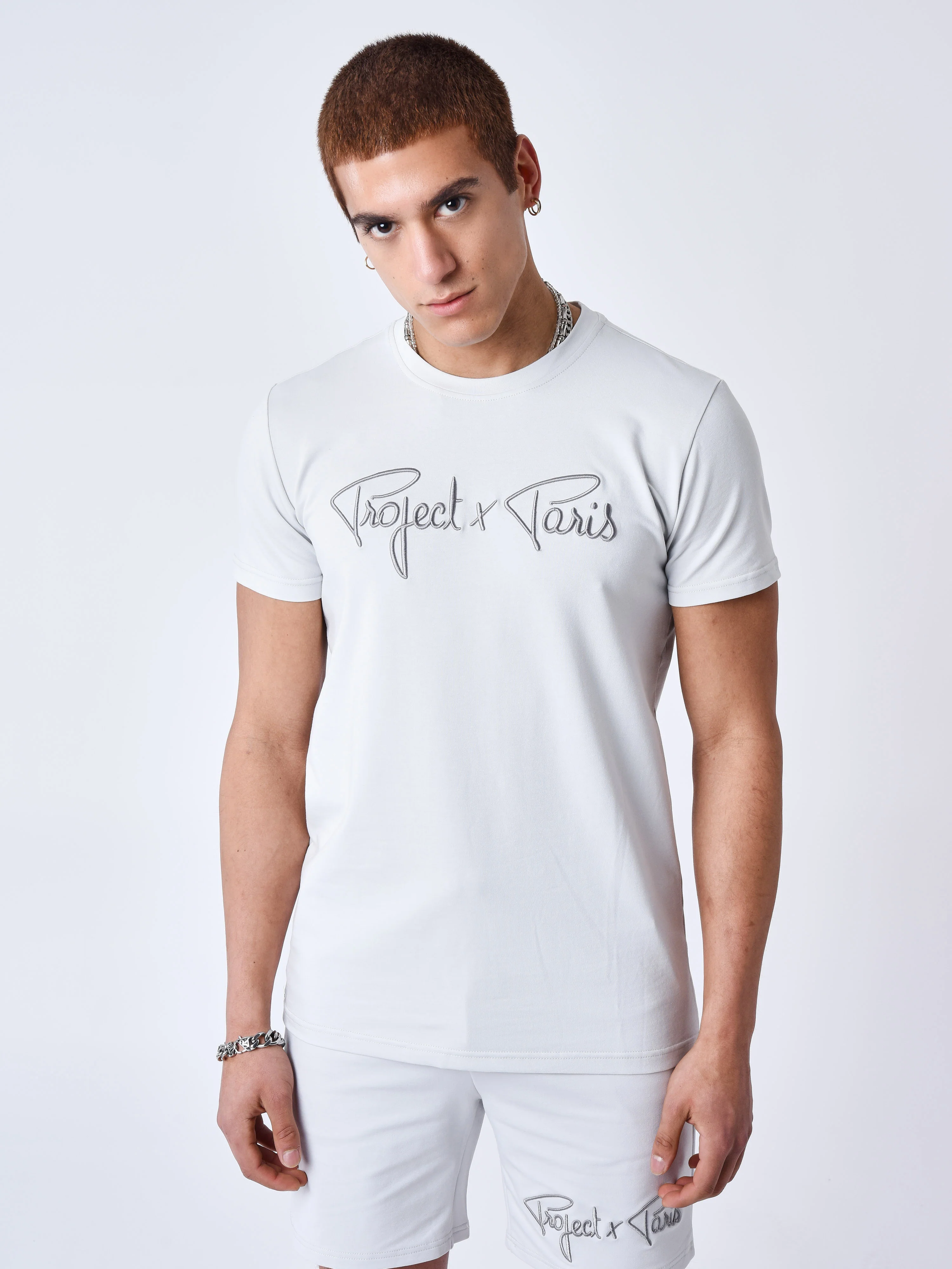 T-shirt basic broderie Signature