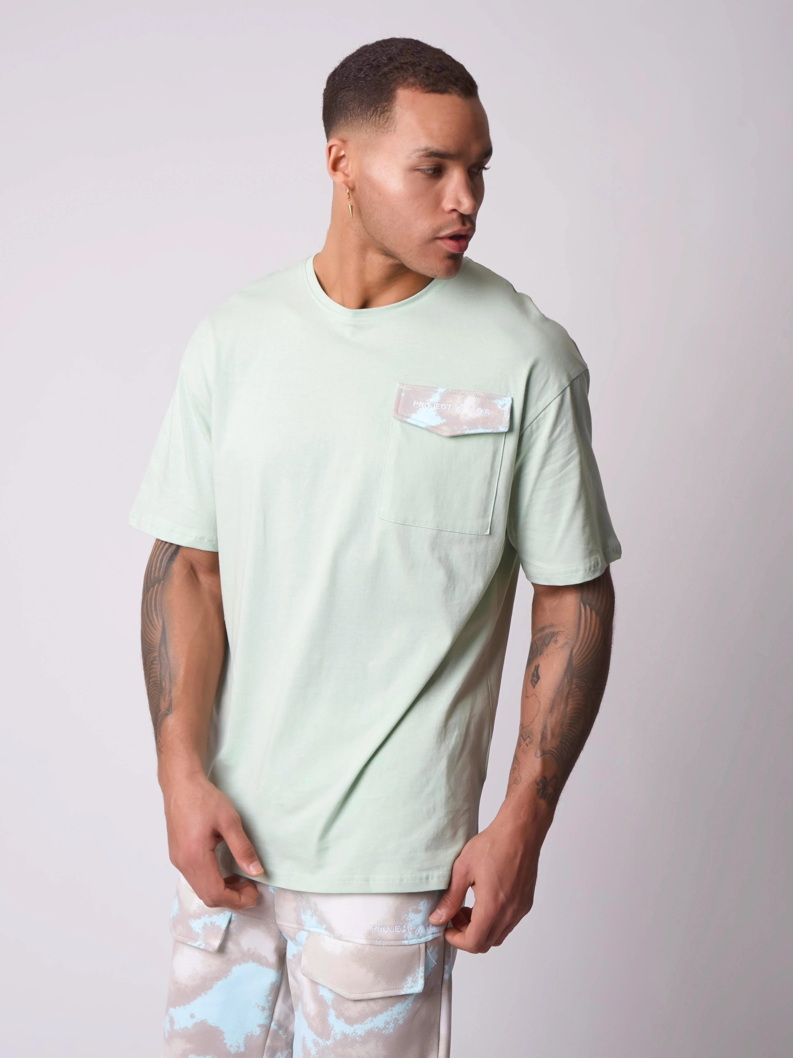 T-shirt ample rabat de poche - Image 3
