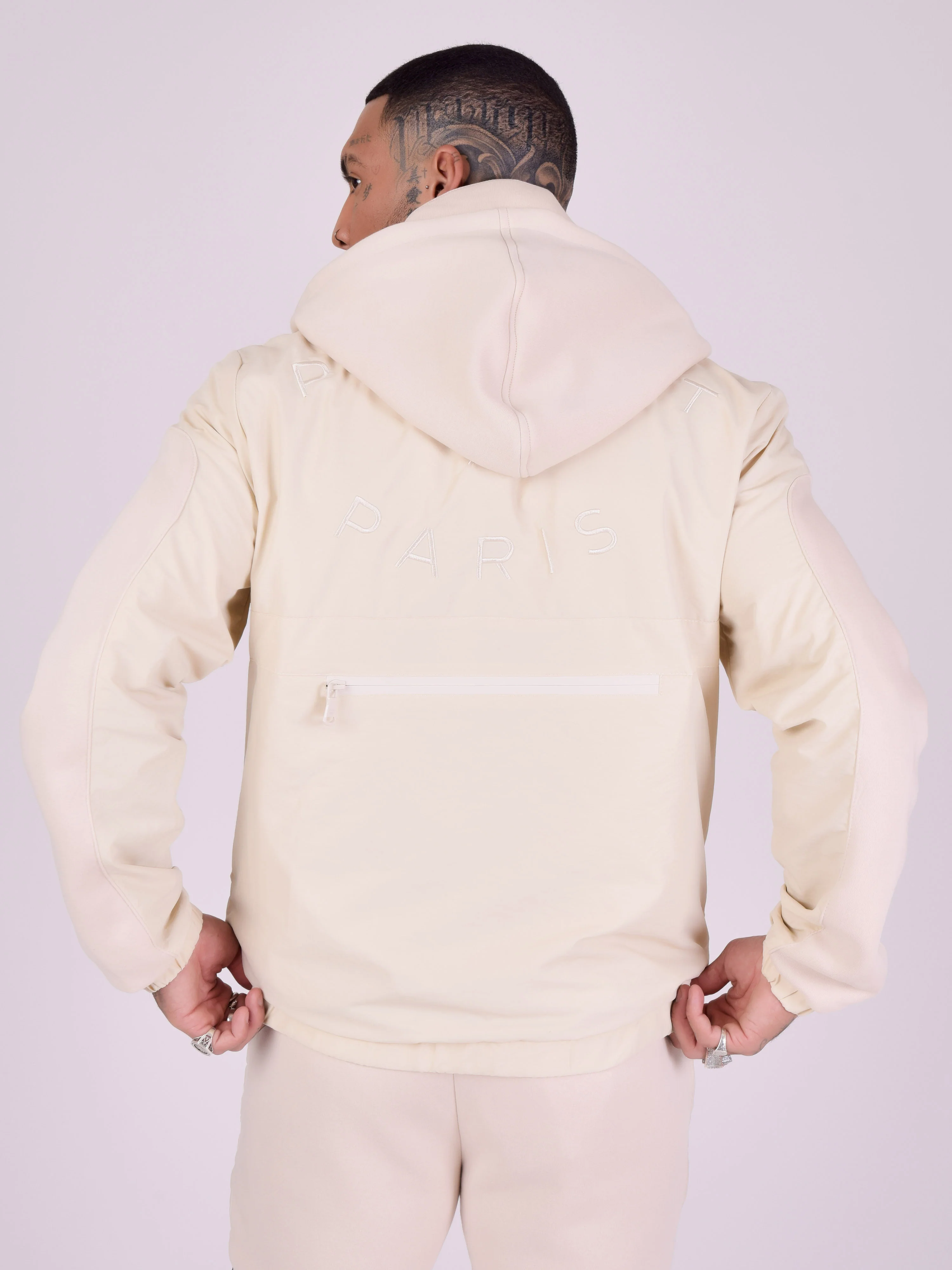 Veste à capuche bi-matière matelassage rond - Image 5