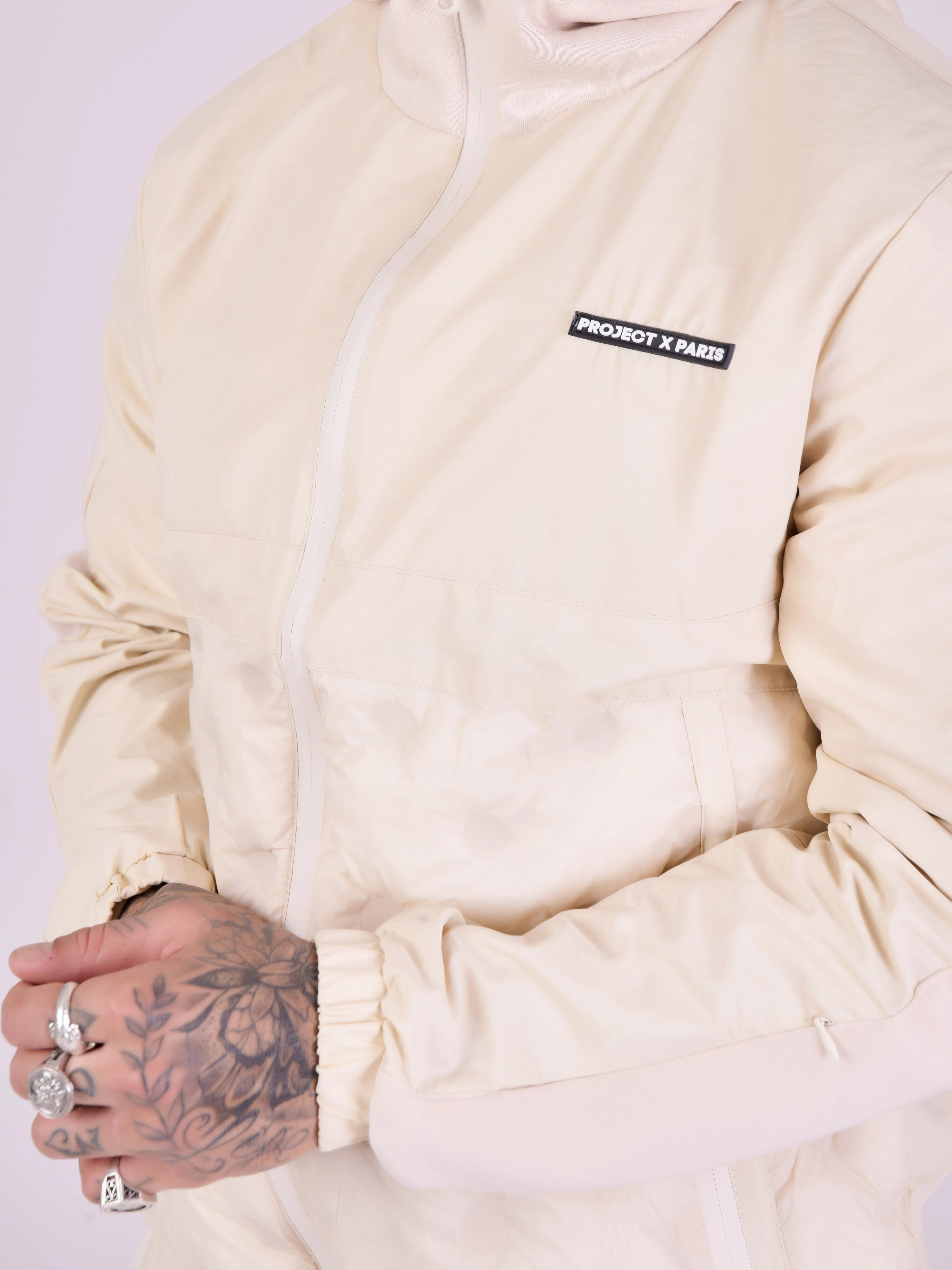 Veste à capuche bi-matière matelassage rond - Image 6