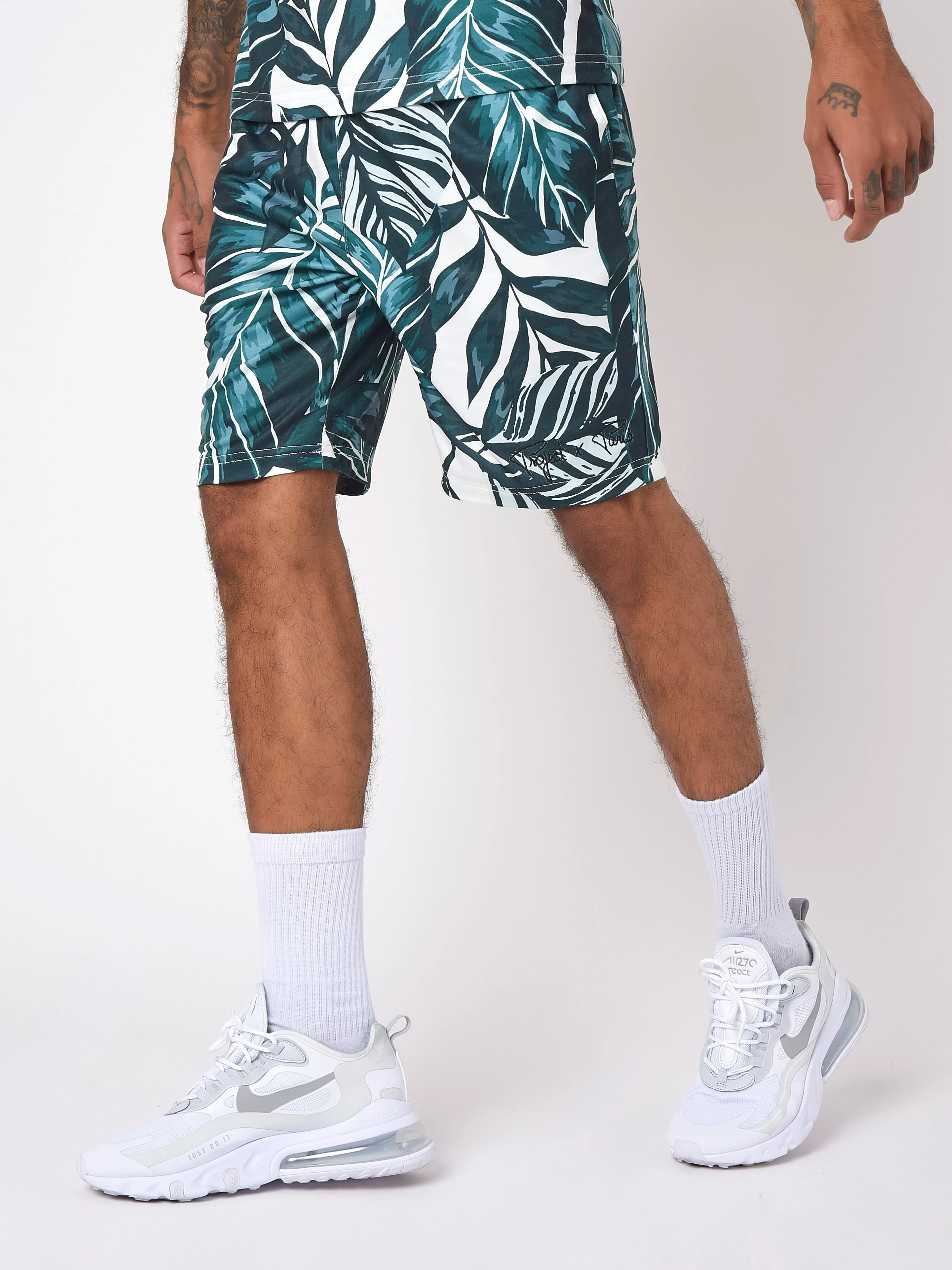 Short motif feuille exotique logo