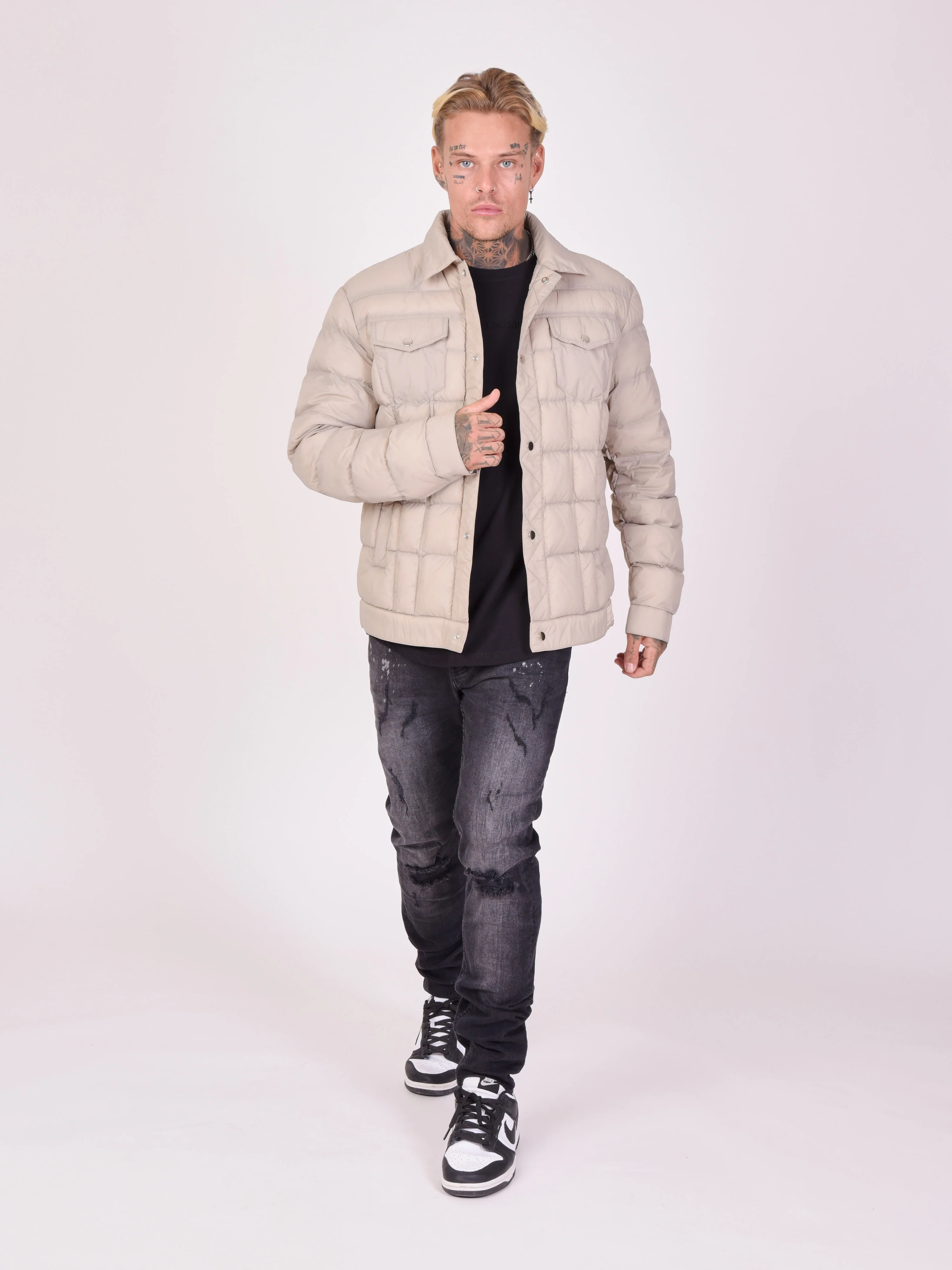 Blouson style biker matelassé