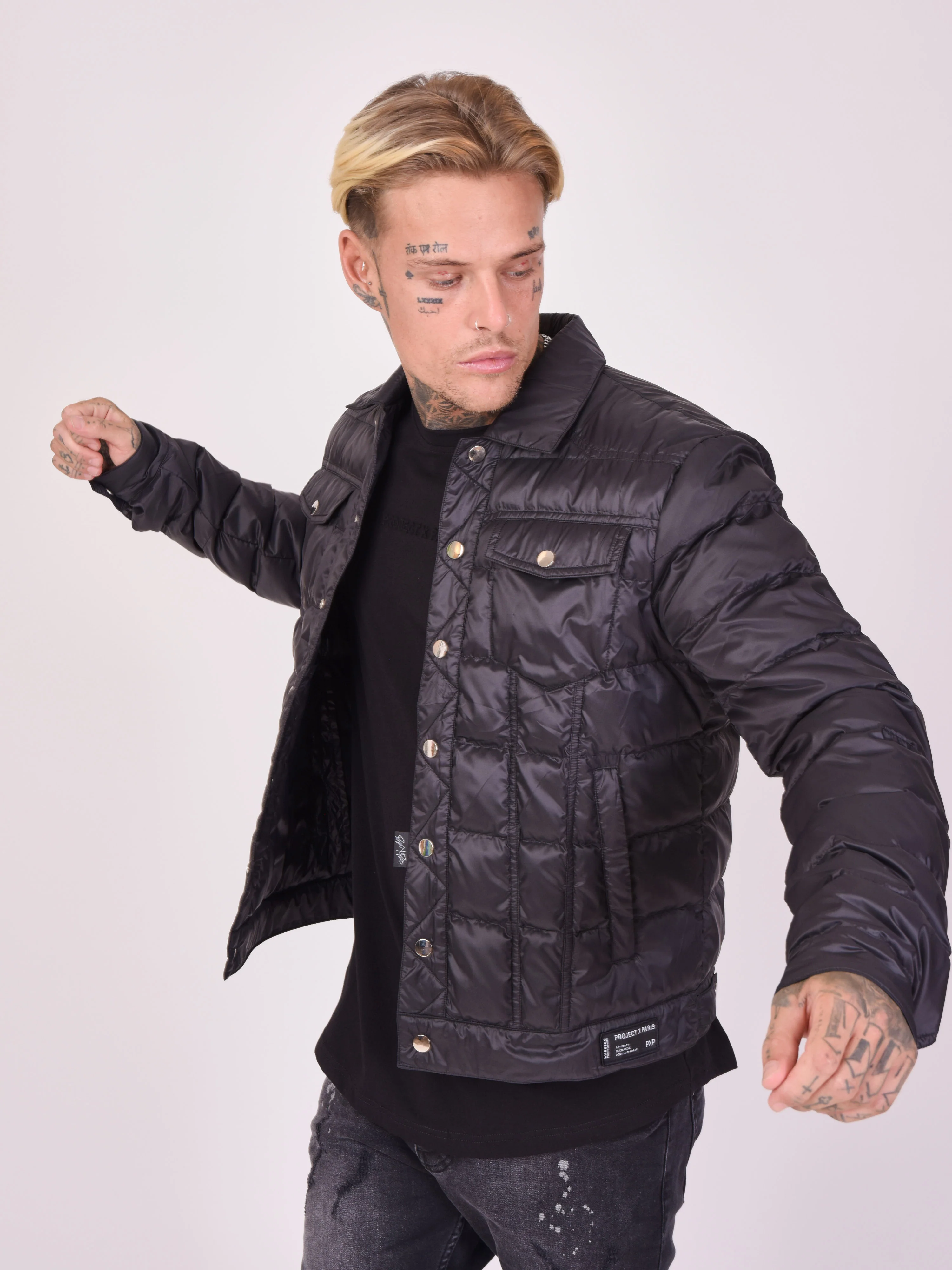 Blouson style biker matelassé