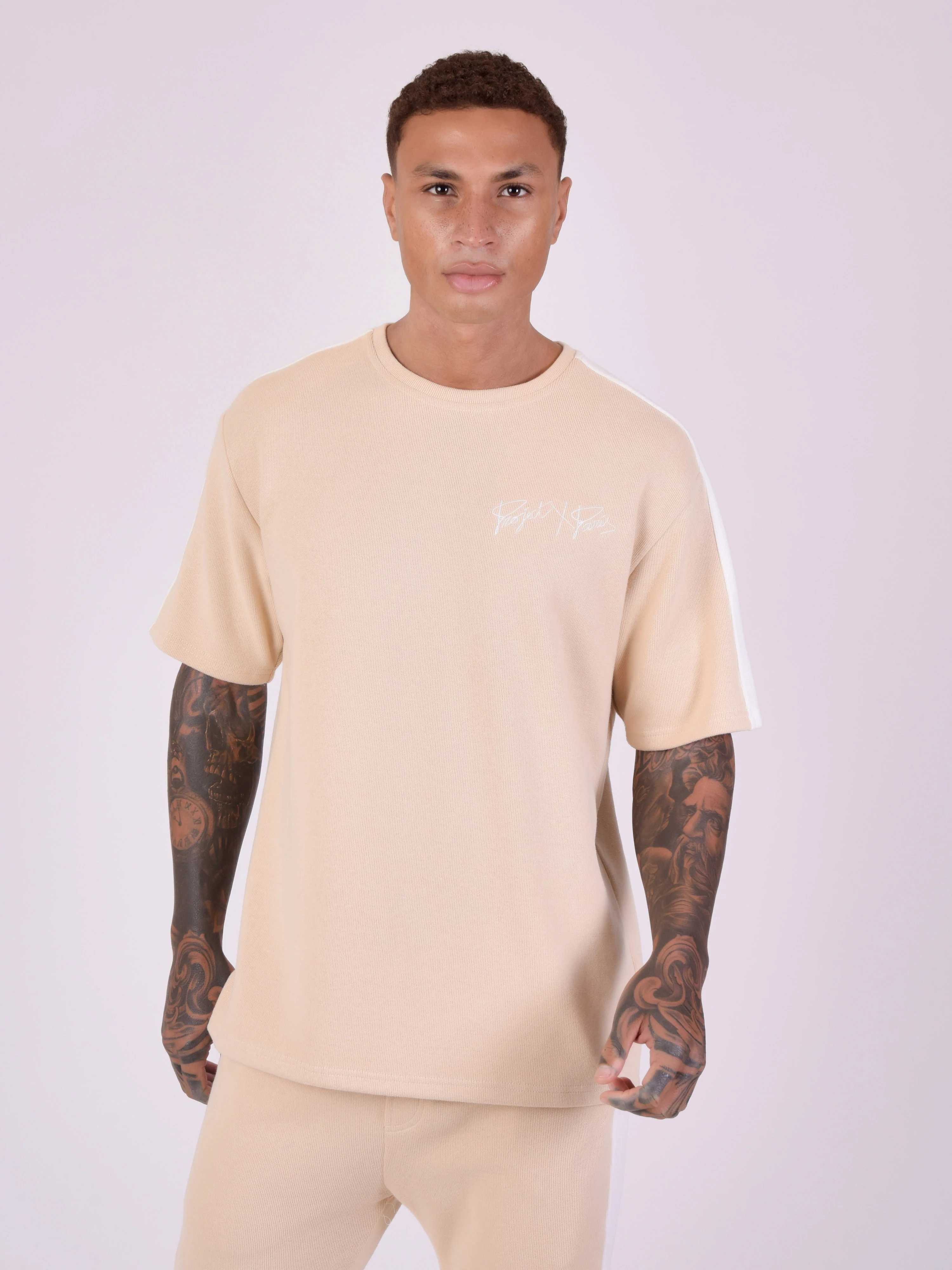 T-shirt bicolore style maille - Image 4
