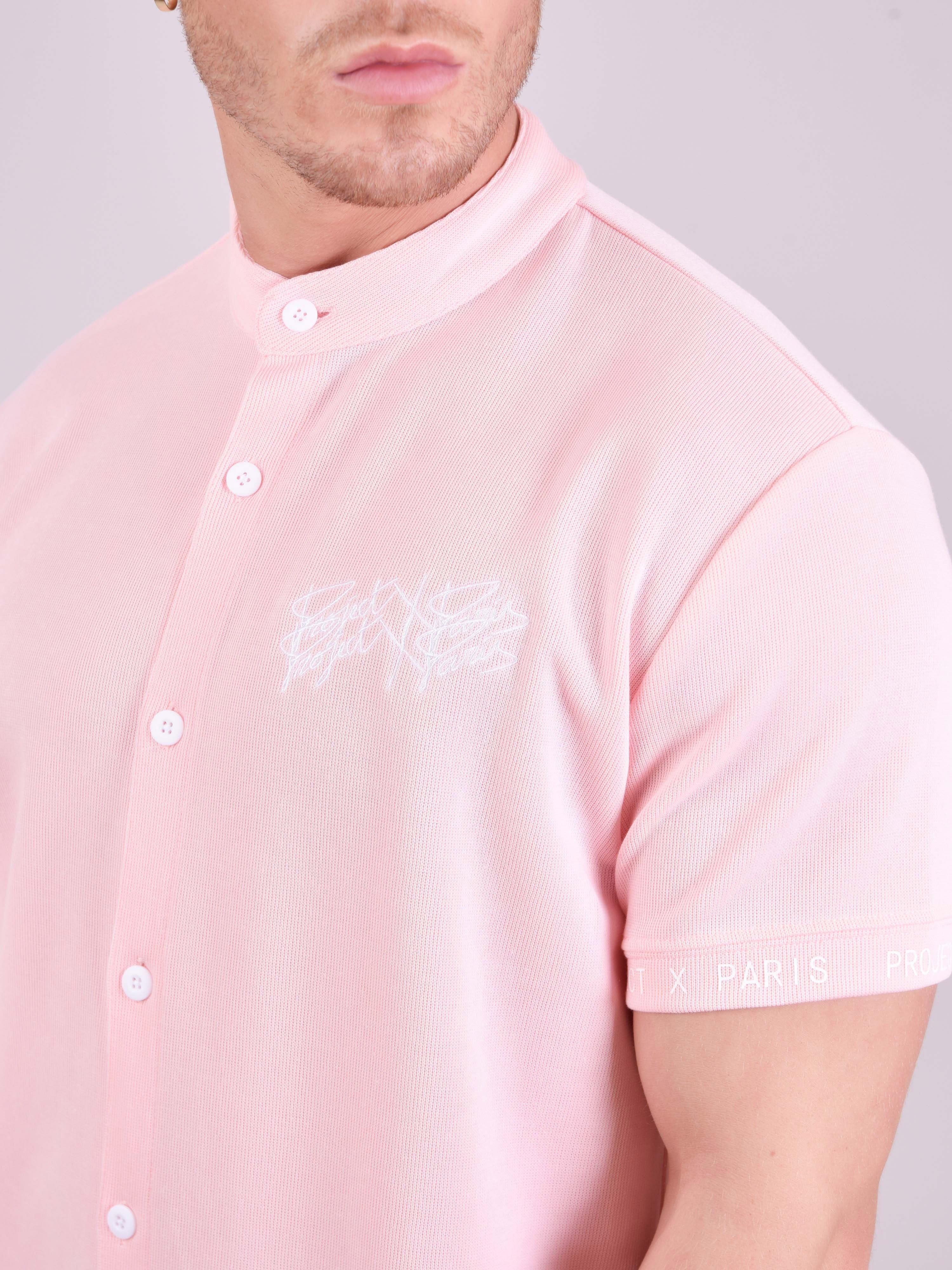 Chemise col mao style maille - Image 6