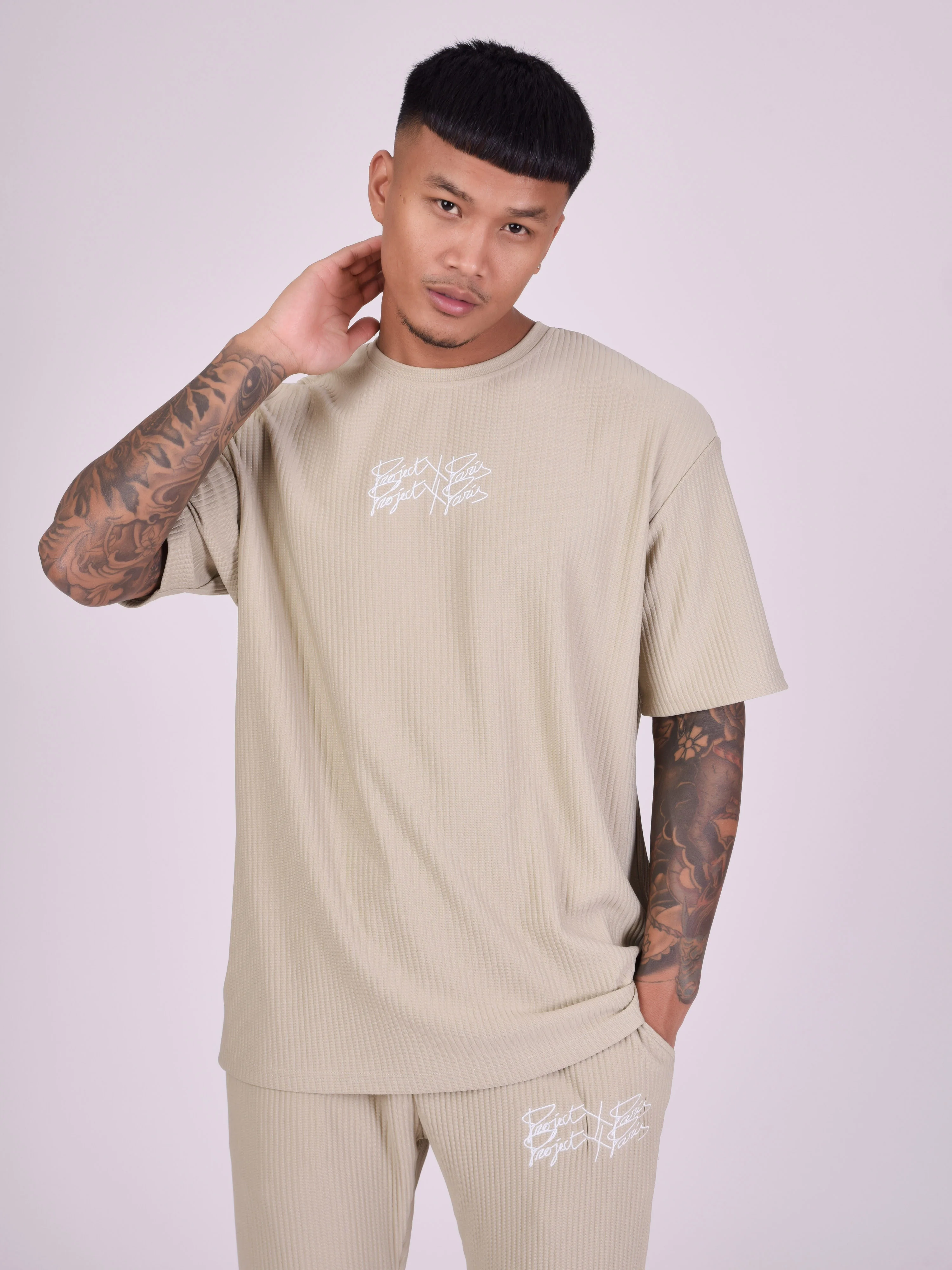 T-shirt oversize en matière texturé - Image 10