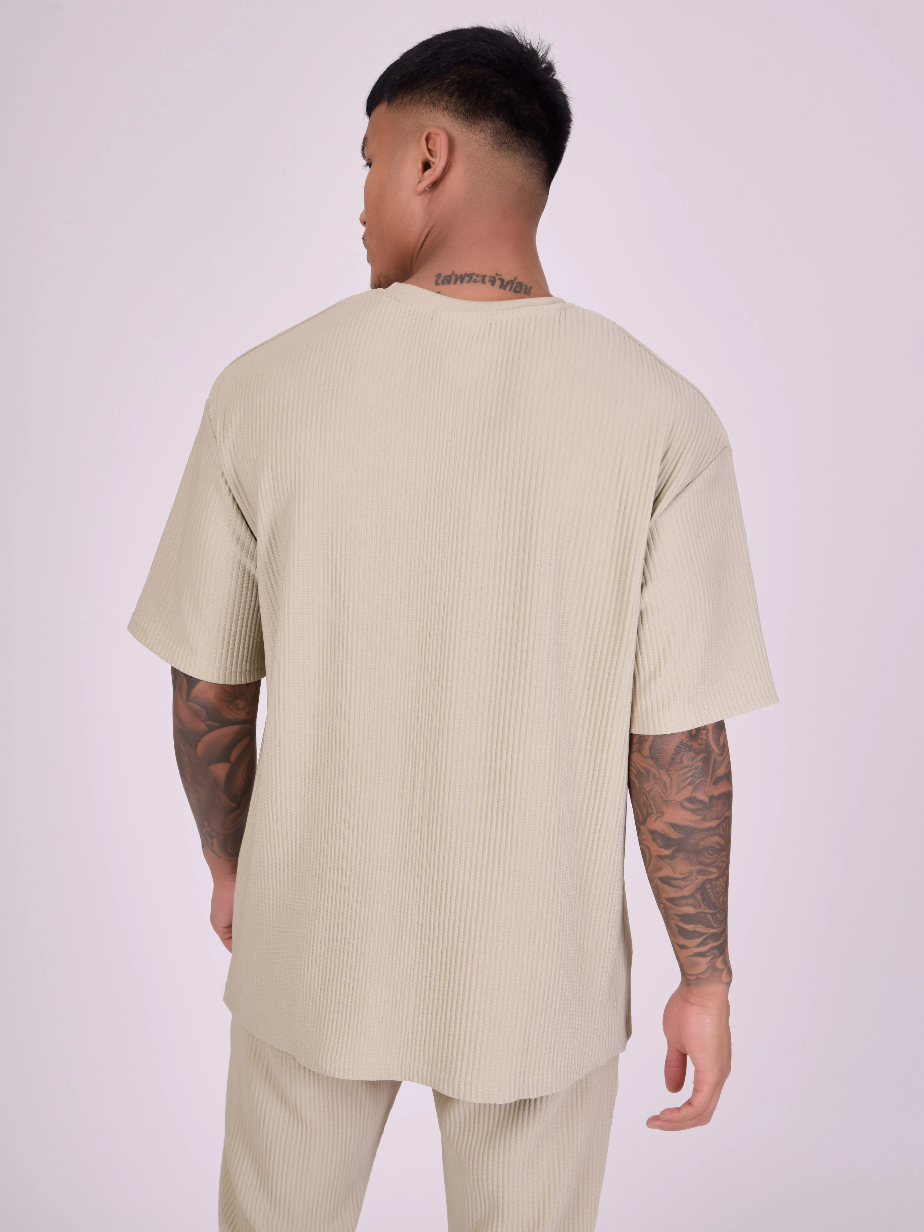 T-shirt oversize en matière texturé - Image 11