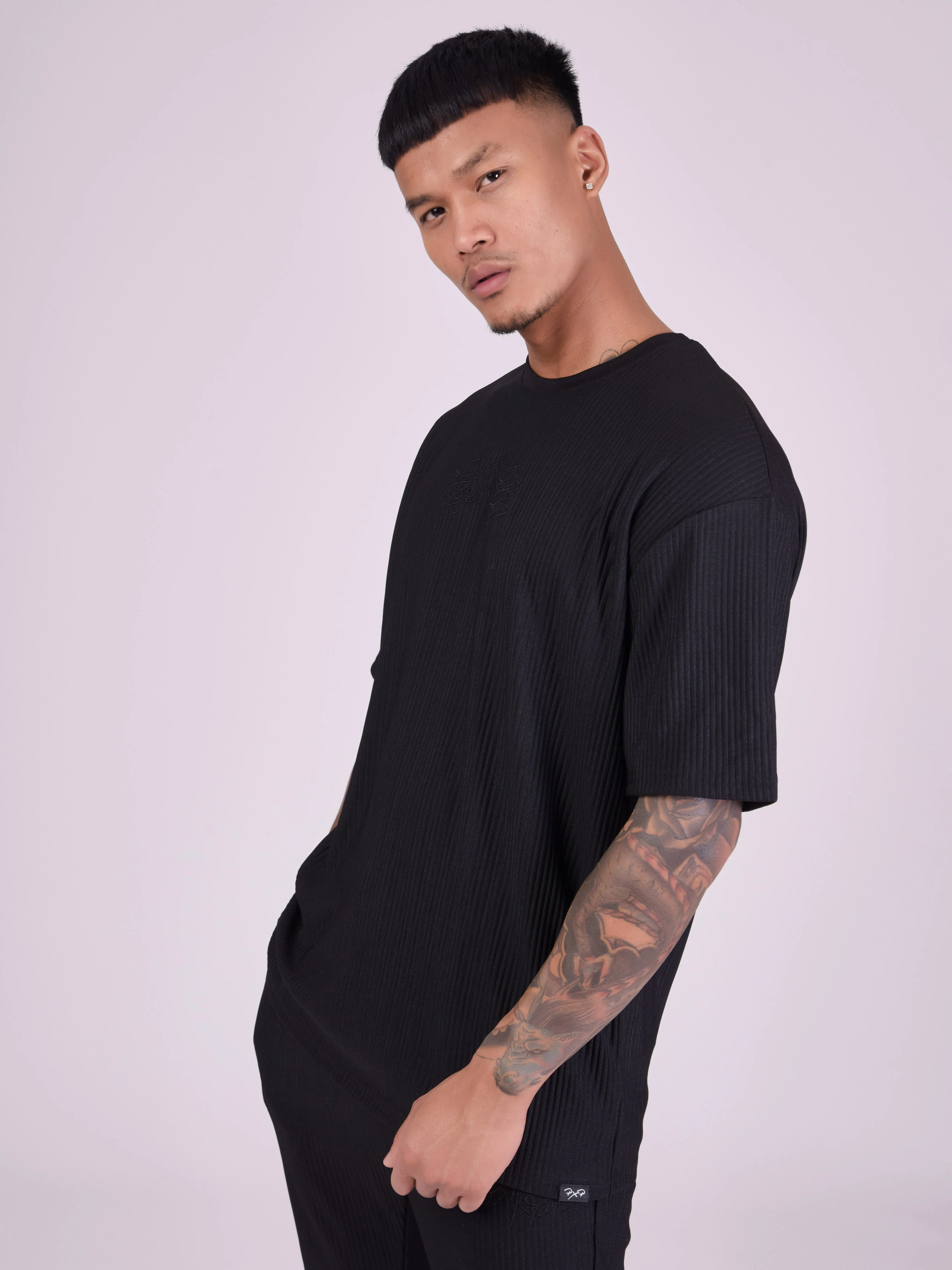 T-shirt oversize en matière texturé - Image 4