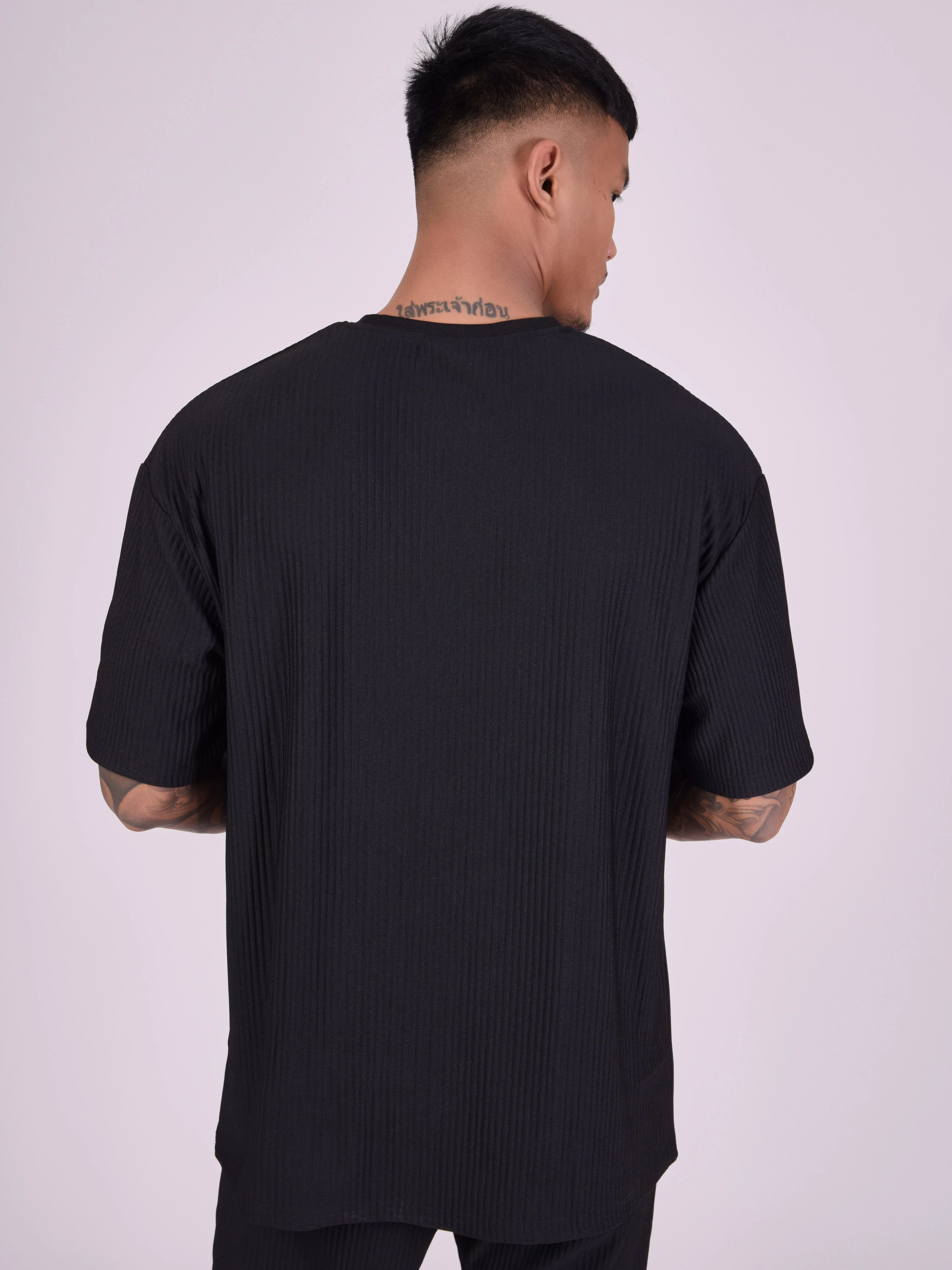 T-shirt oversize en matière texturé - Image 5