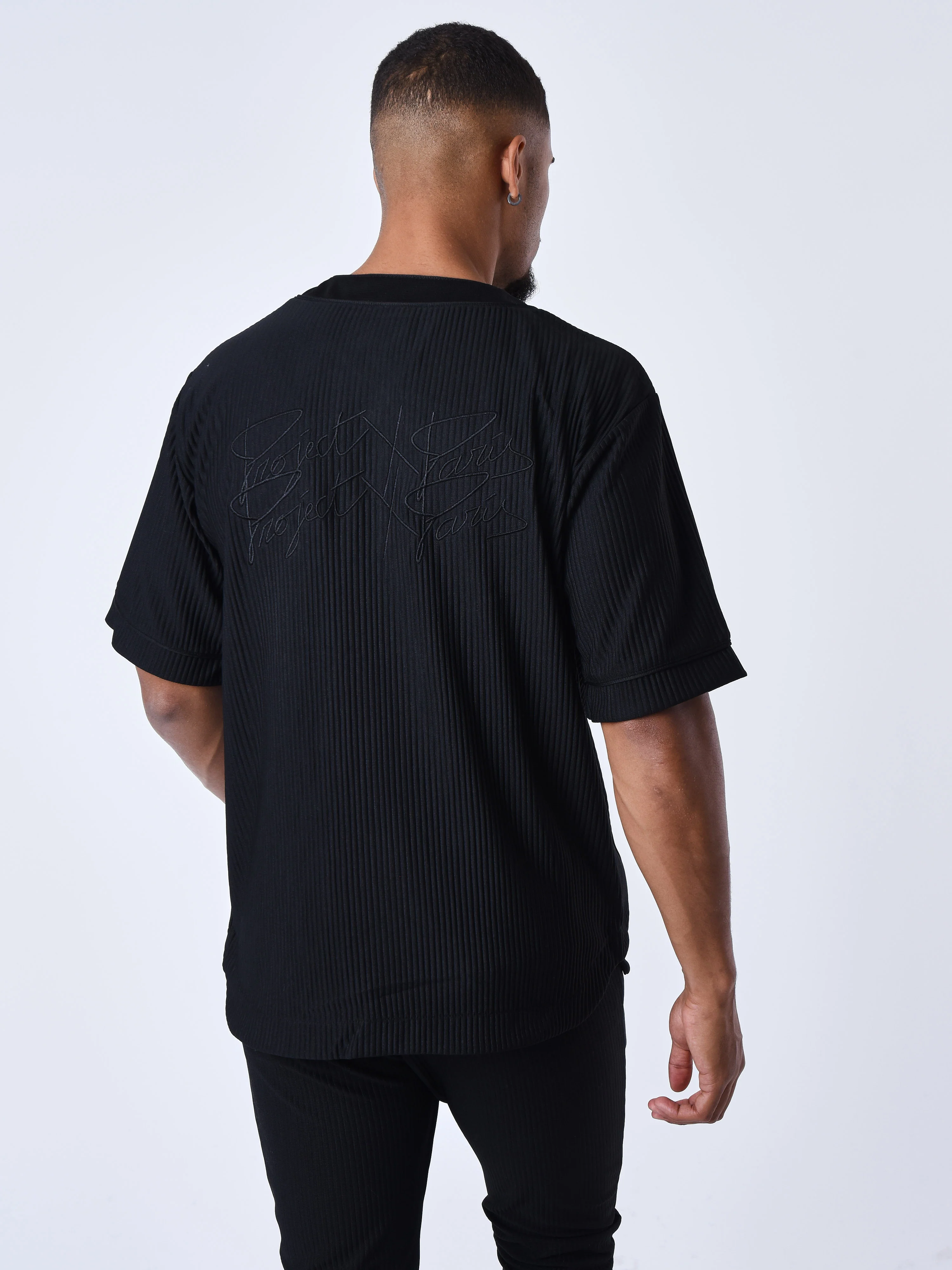 Chemise style Maillot de baseball en matière texturé - Image 3