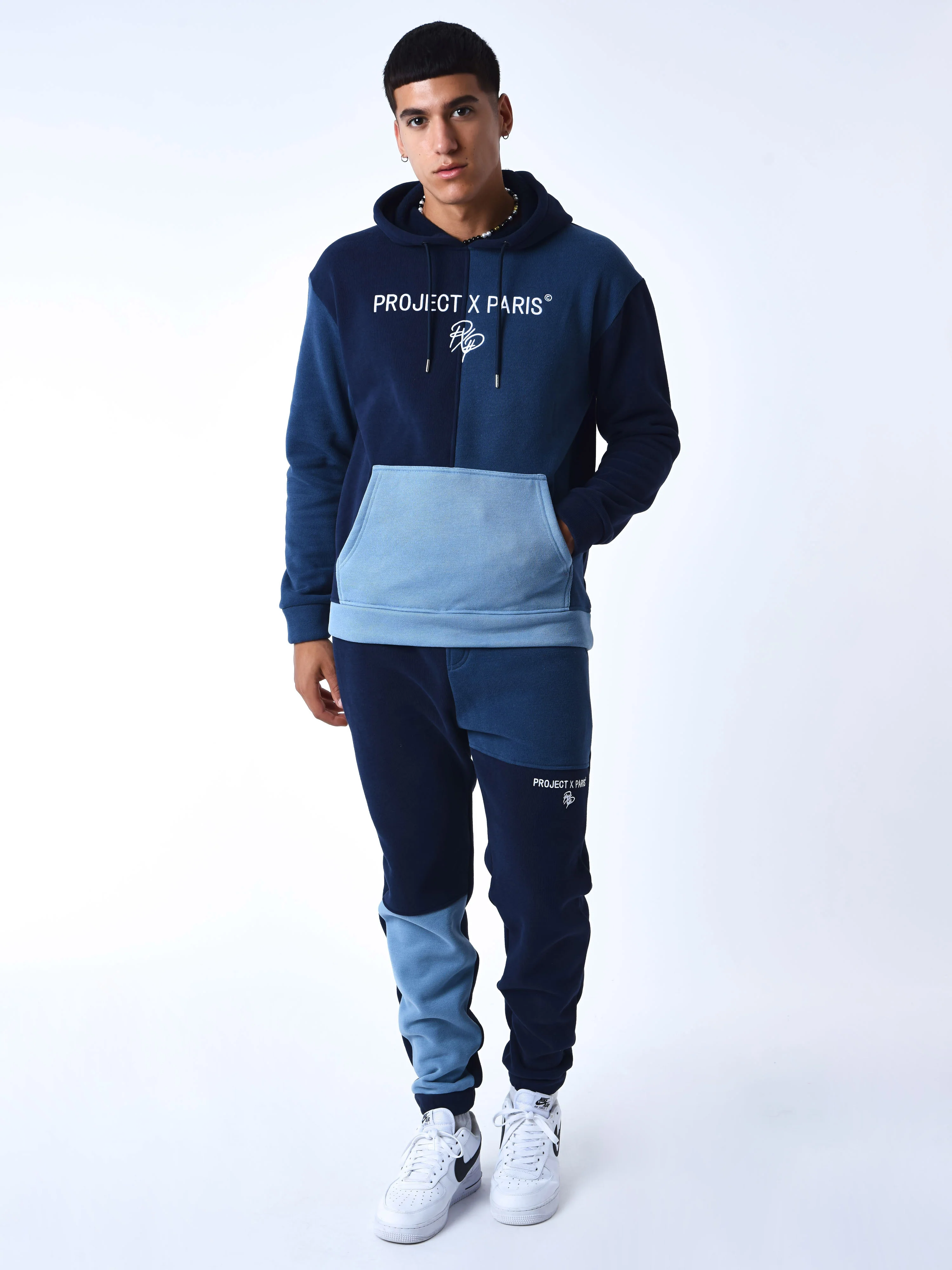 Sweat à Capuche tricolore en maille - Image 3