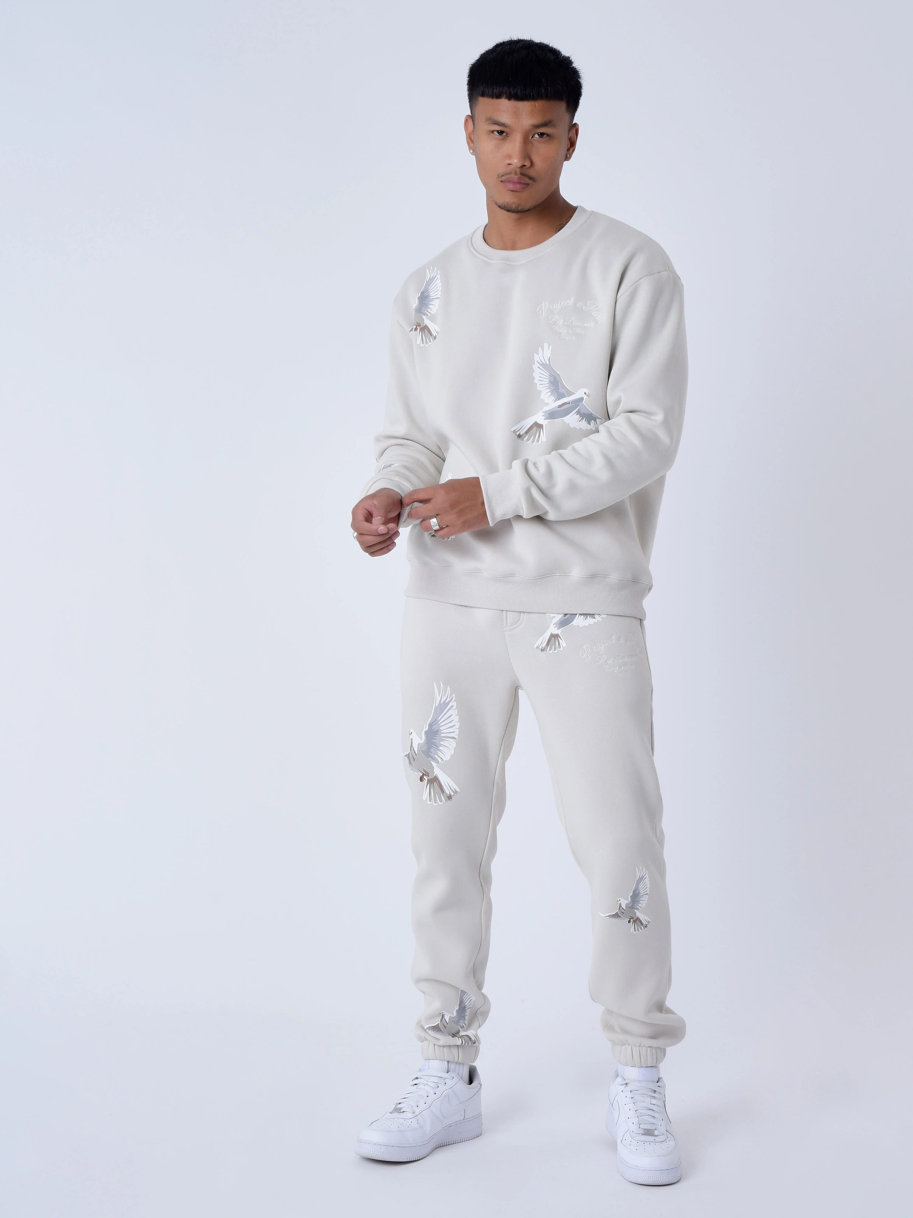 Sweatshirt loose à motif colombes - Image 6