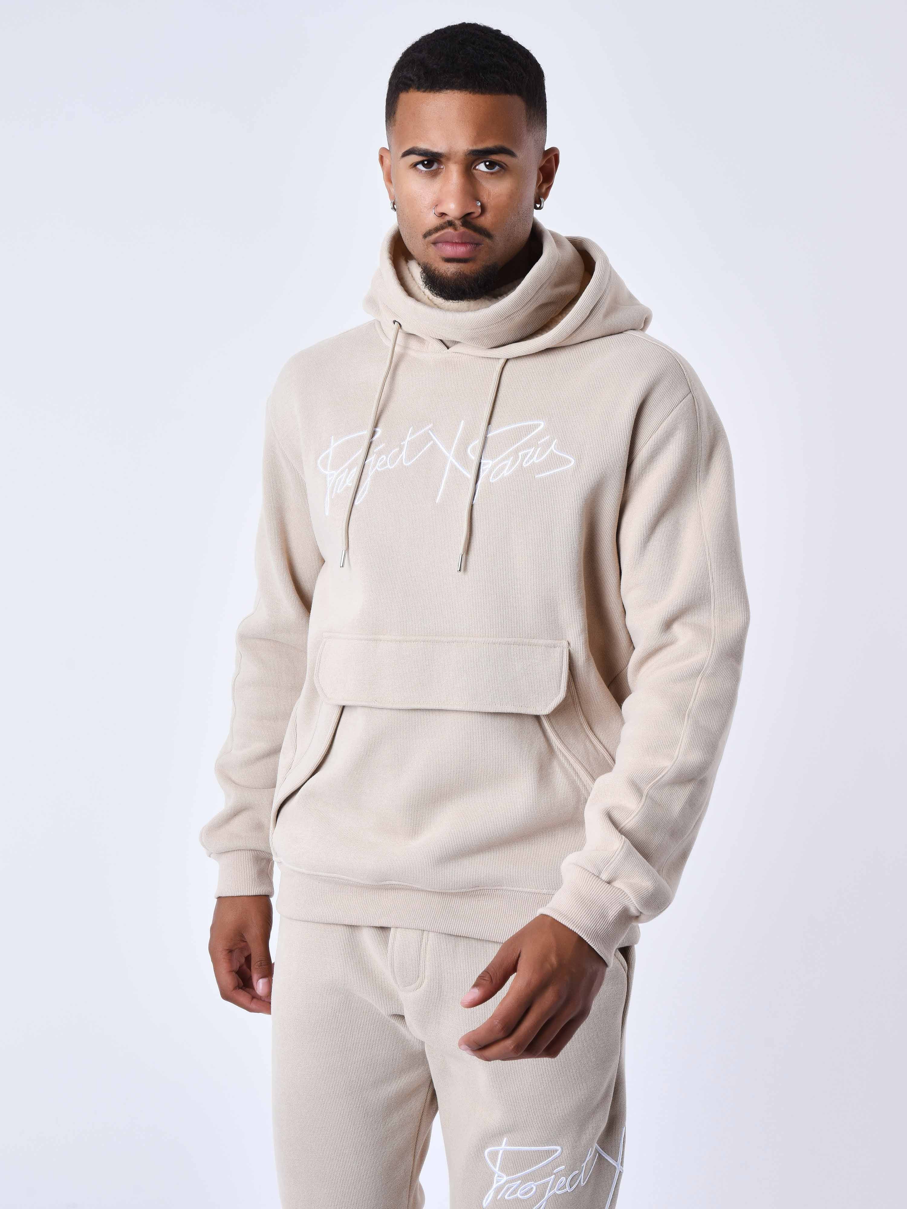 Sweat col roulé à capuche en maille - Image 2