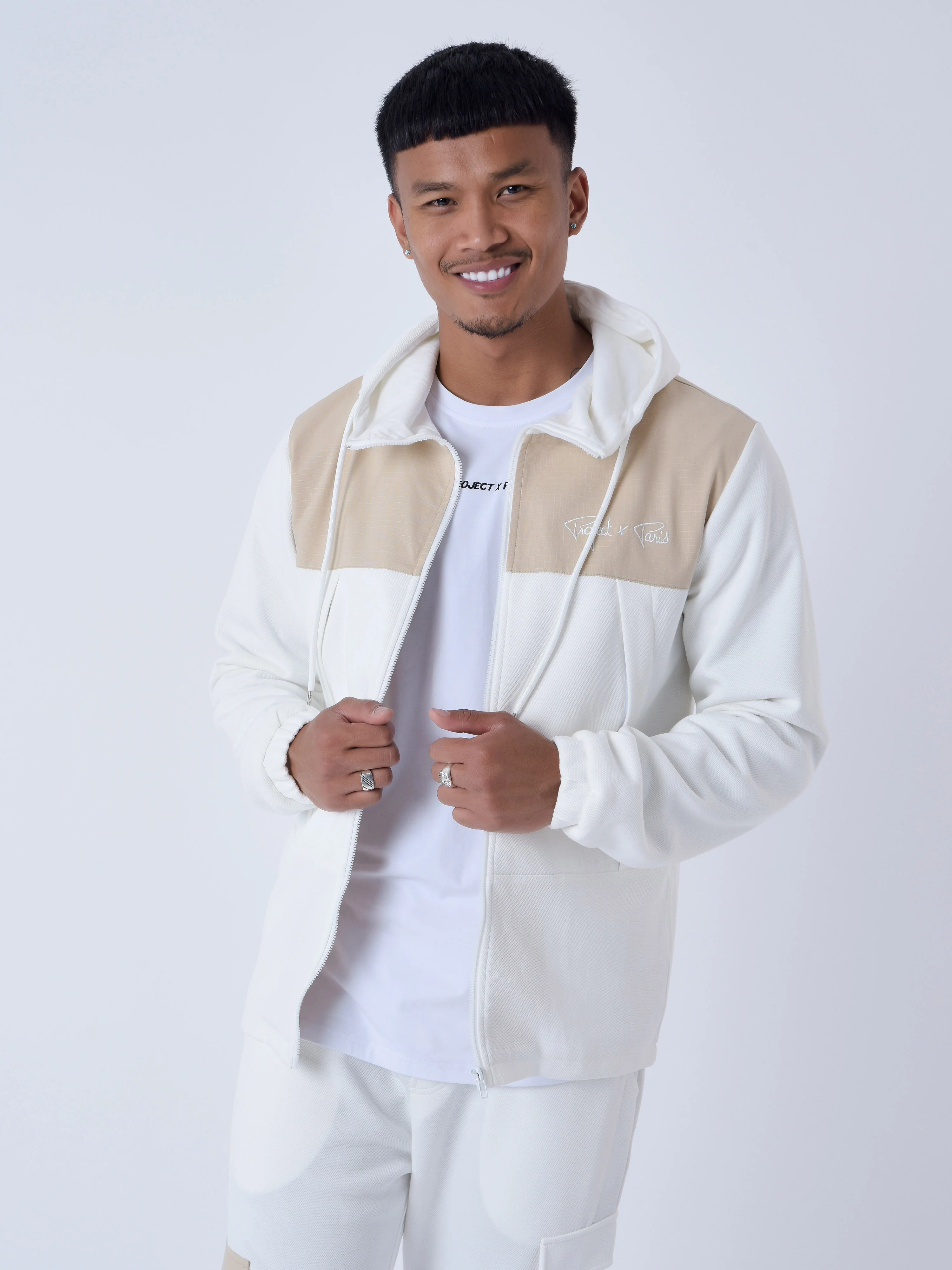 Veste de jogging bi-matière