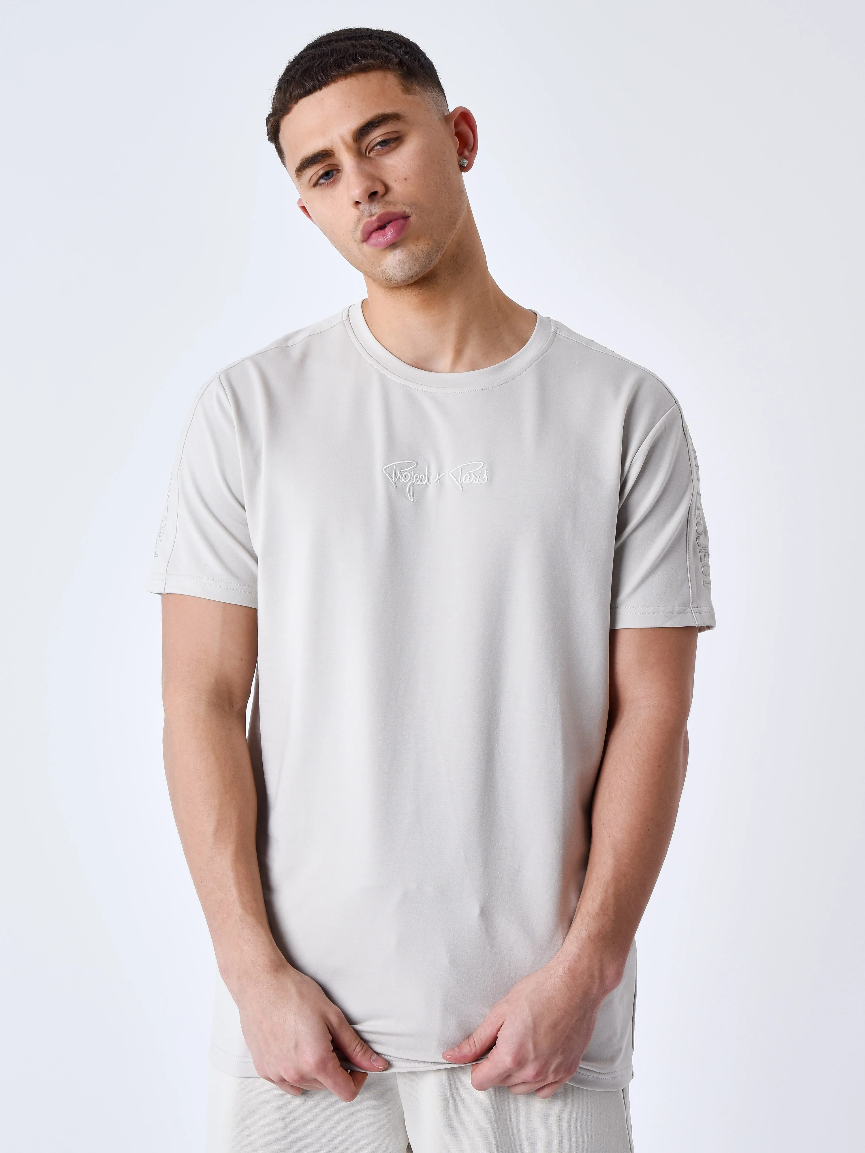 T-shirt Bande épaules logo brodé - Image 2