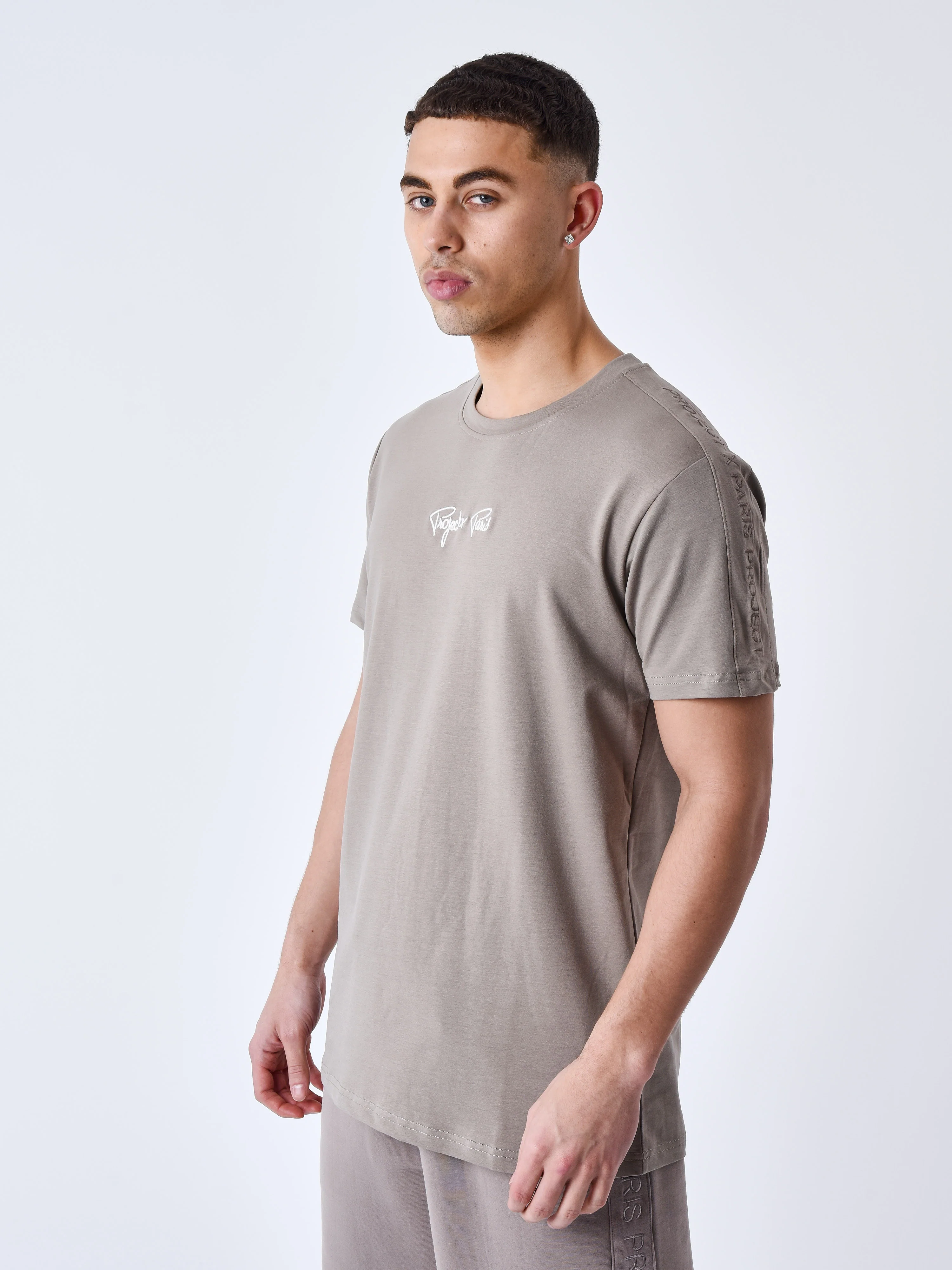 T-shirt Bande épaules logo brodé - Image 3