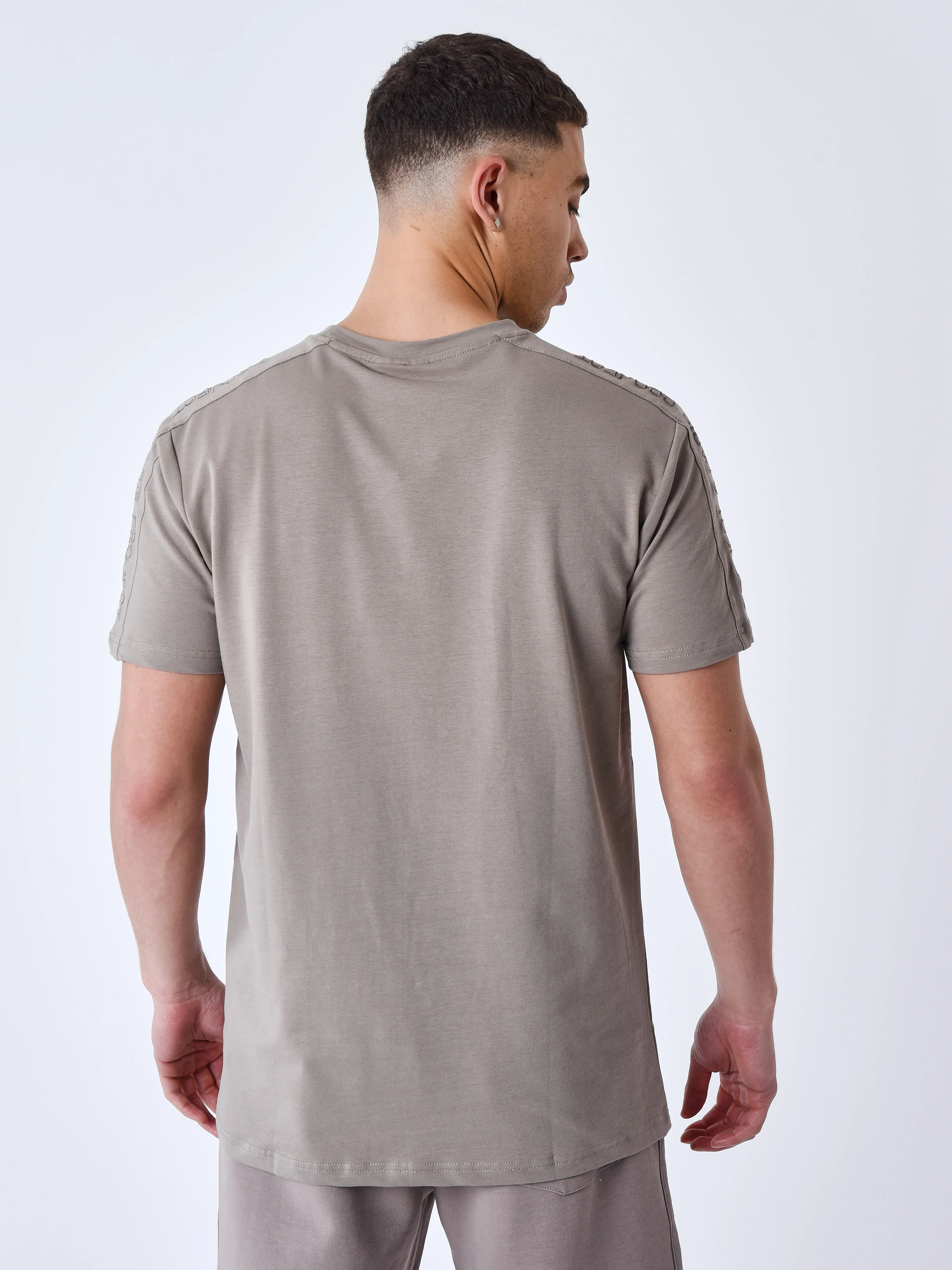 T-shirt Bande épaules logo brodé - Image 4