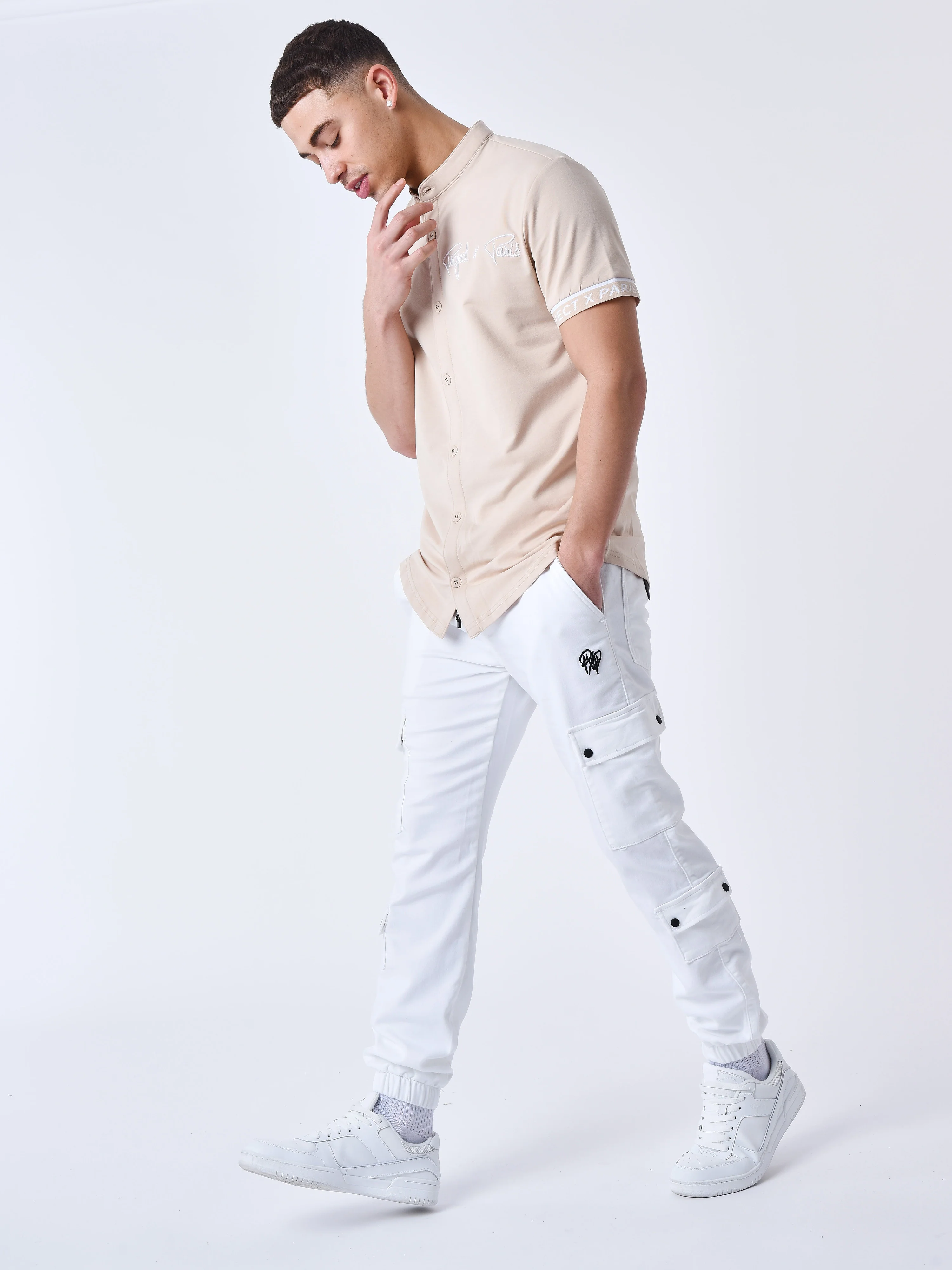 Chemise manches courtes logo brodé en relief - Image 8
