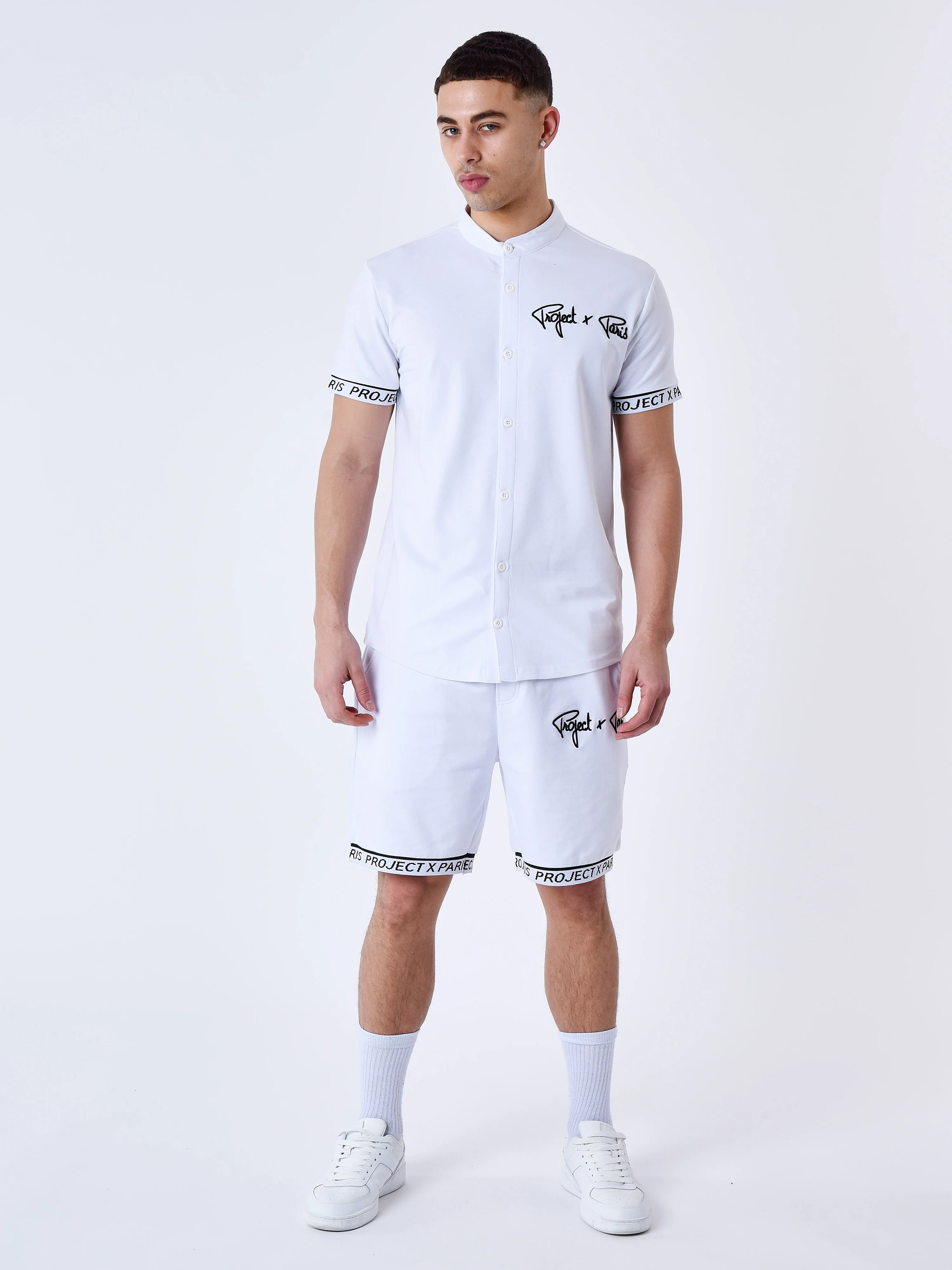Chemise manches courtes logo brodé en relief - Image 4
