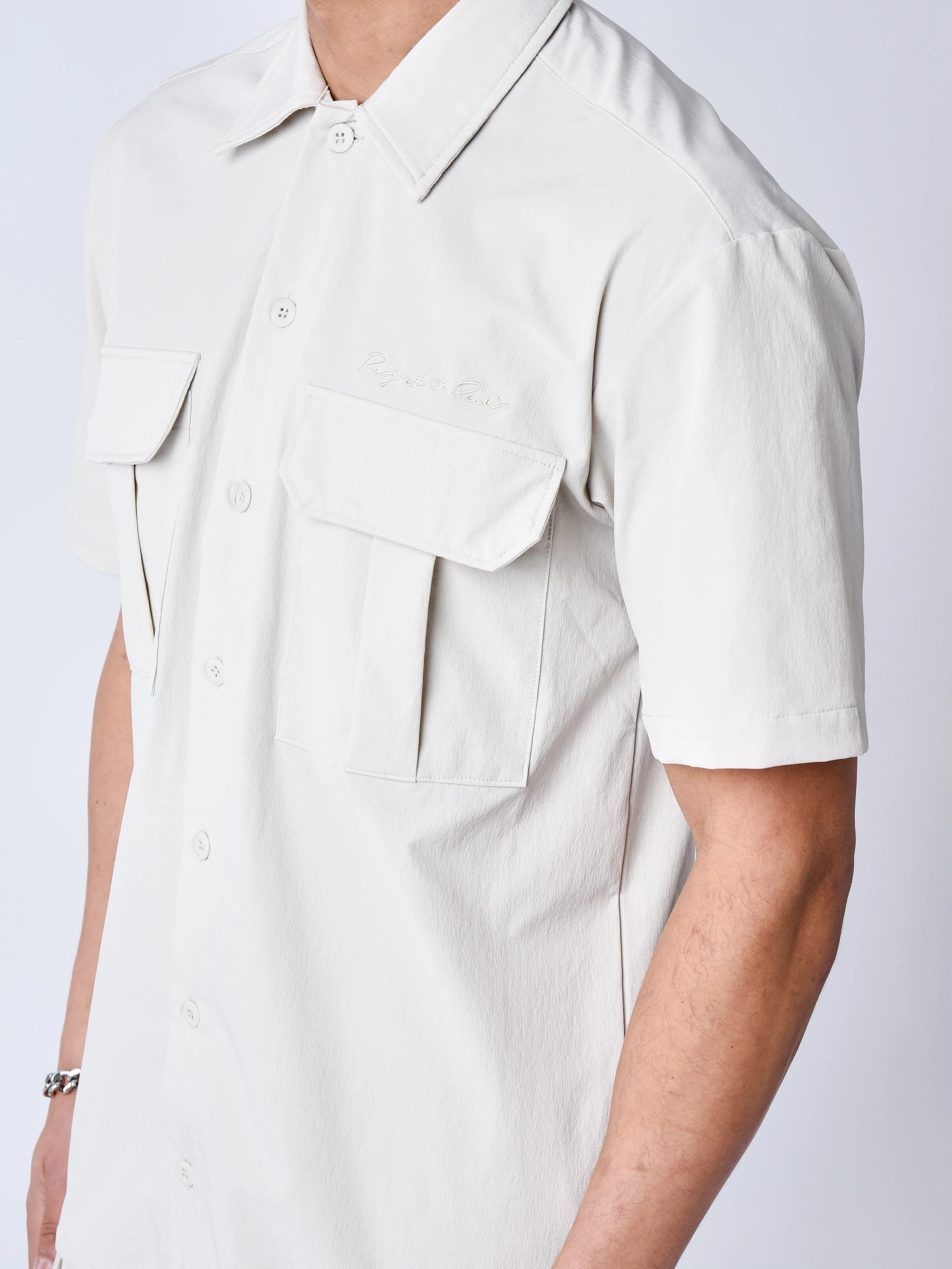 Chemise manches courtes uni texturé - Image 5
