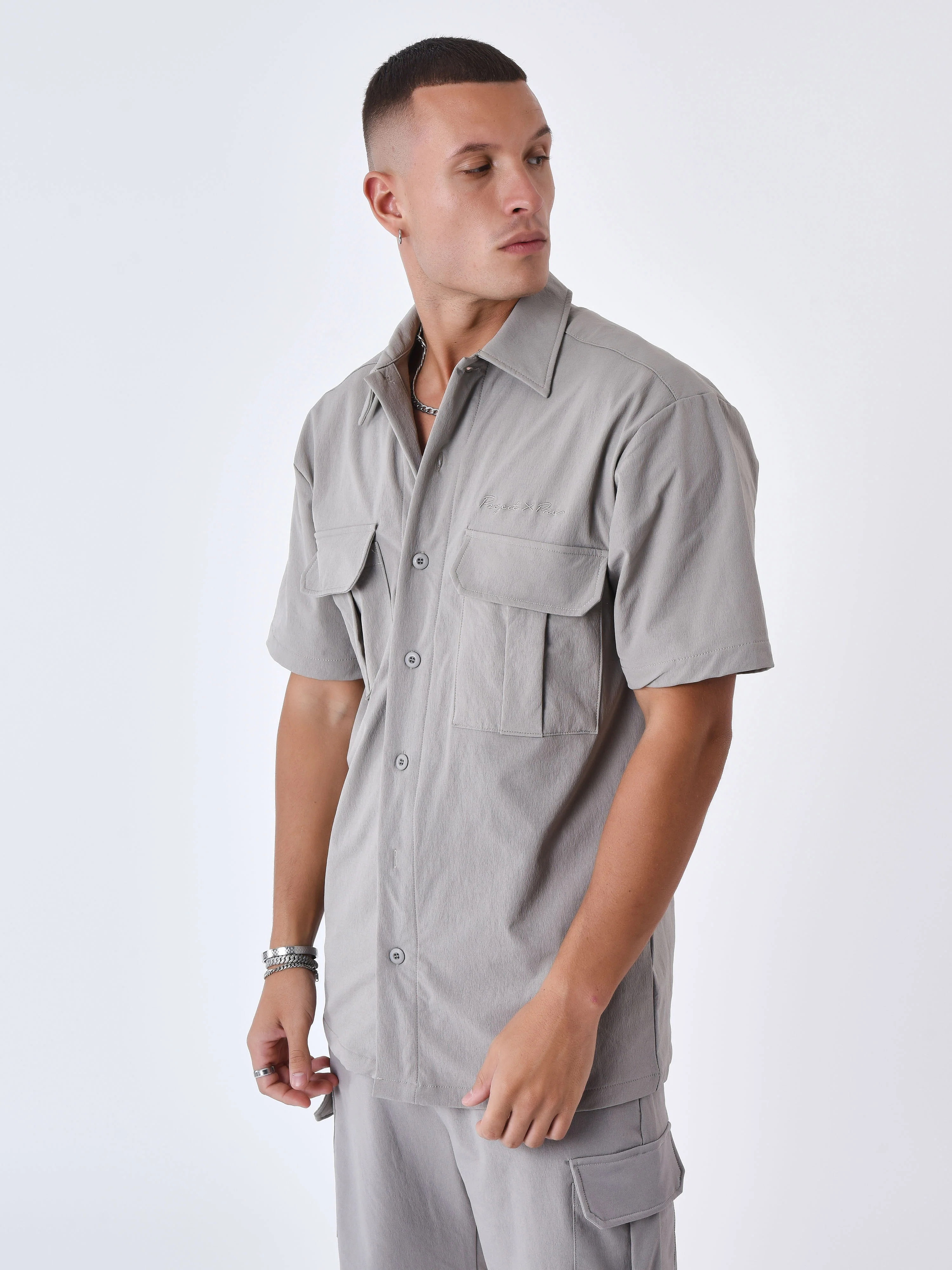 Chemise manches courtes uni texturé - Image 5