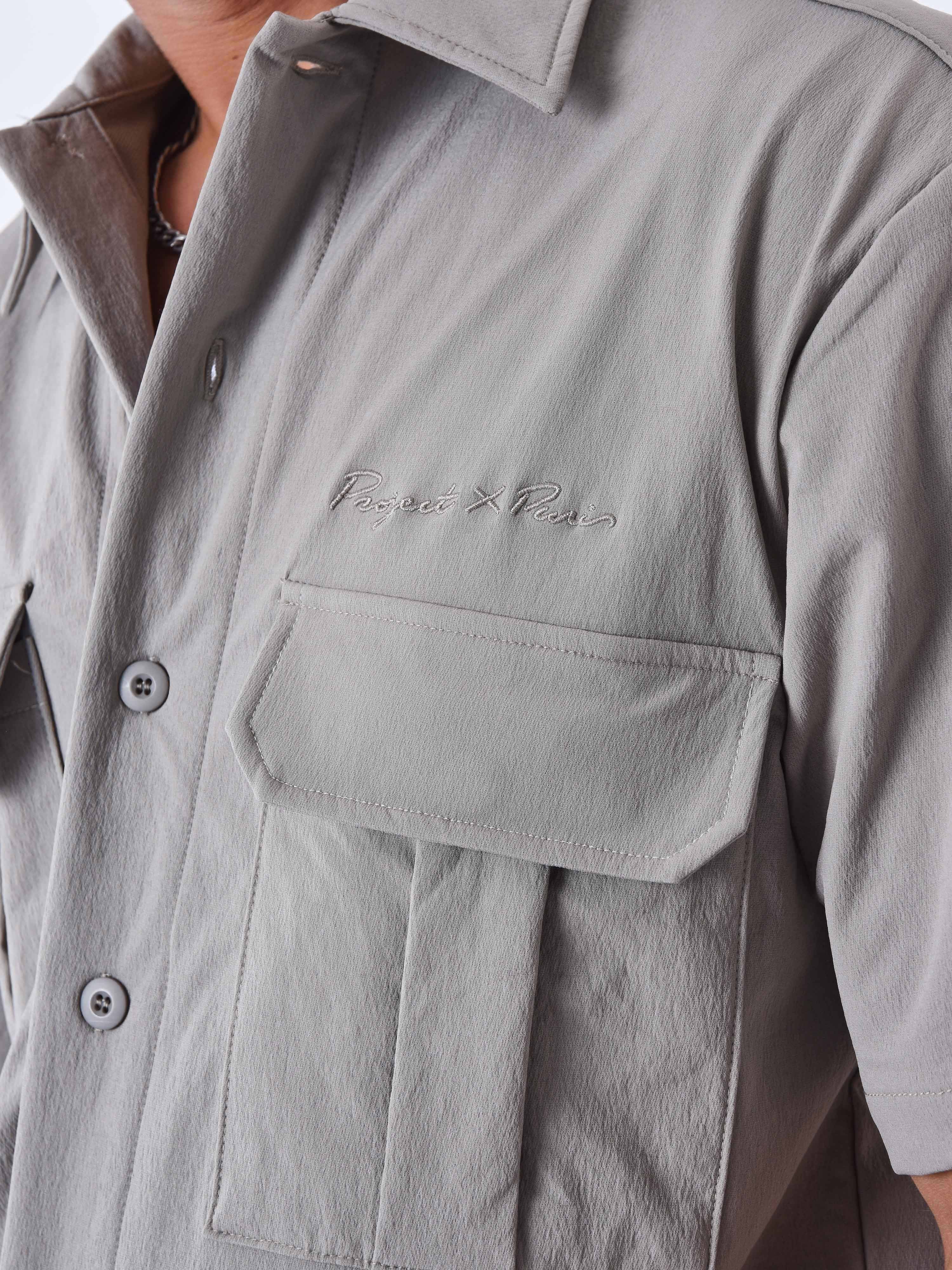 Chemise manches courtes uni texturé - Image 7