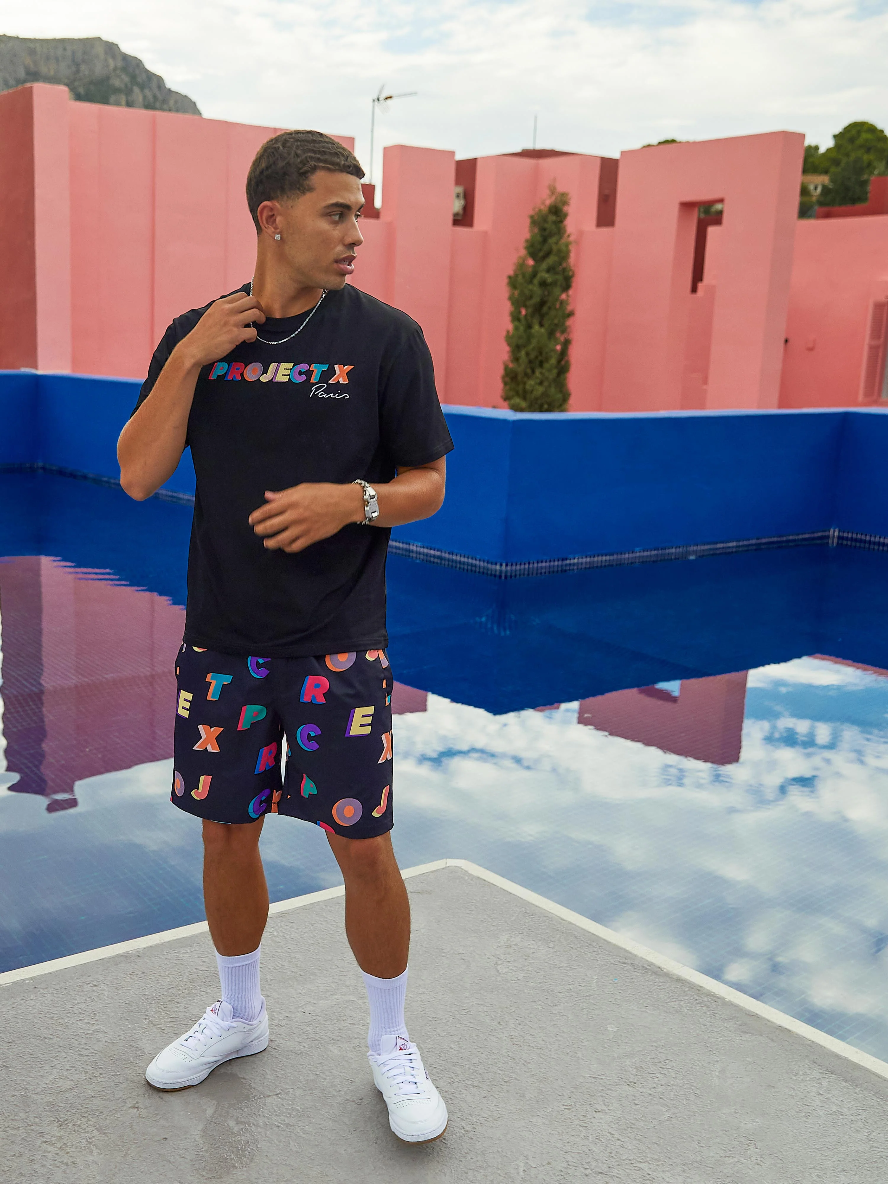 T-shirt oversize Logo broderie multicolores - Image 2