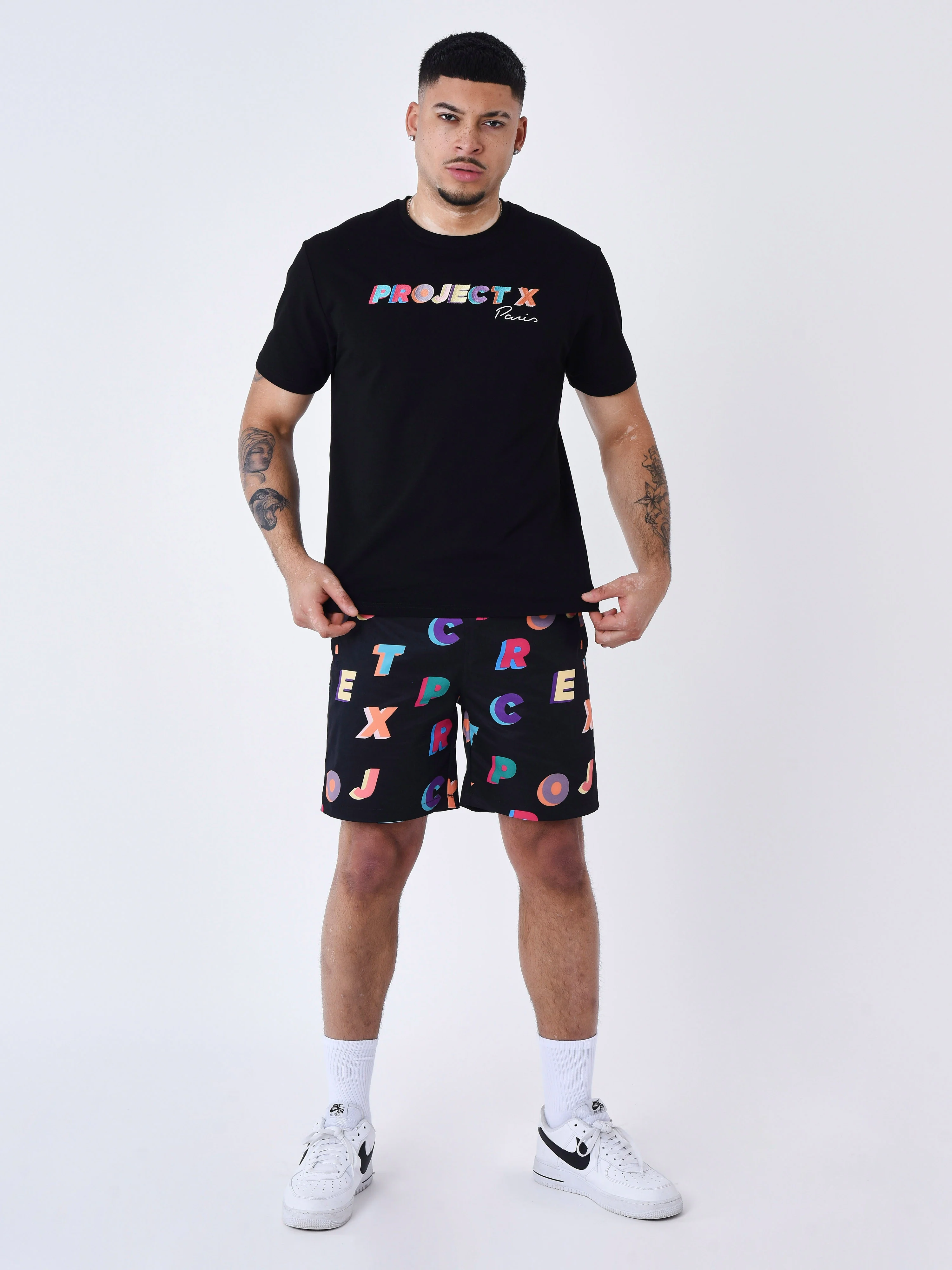 T-shirt oversize Logo broderie multicolores - Image 4