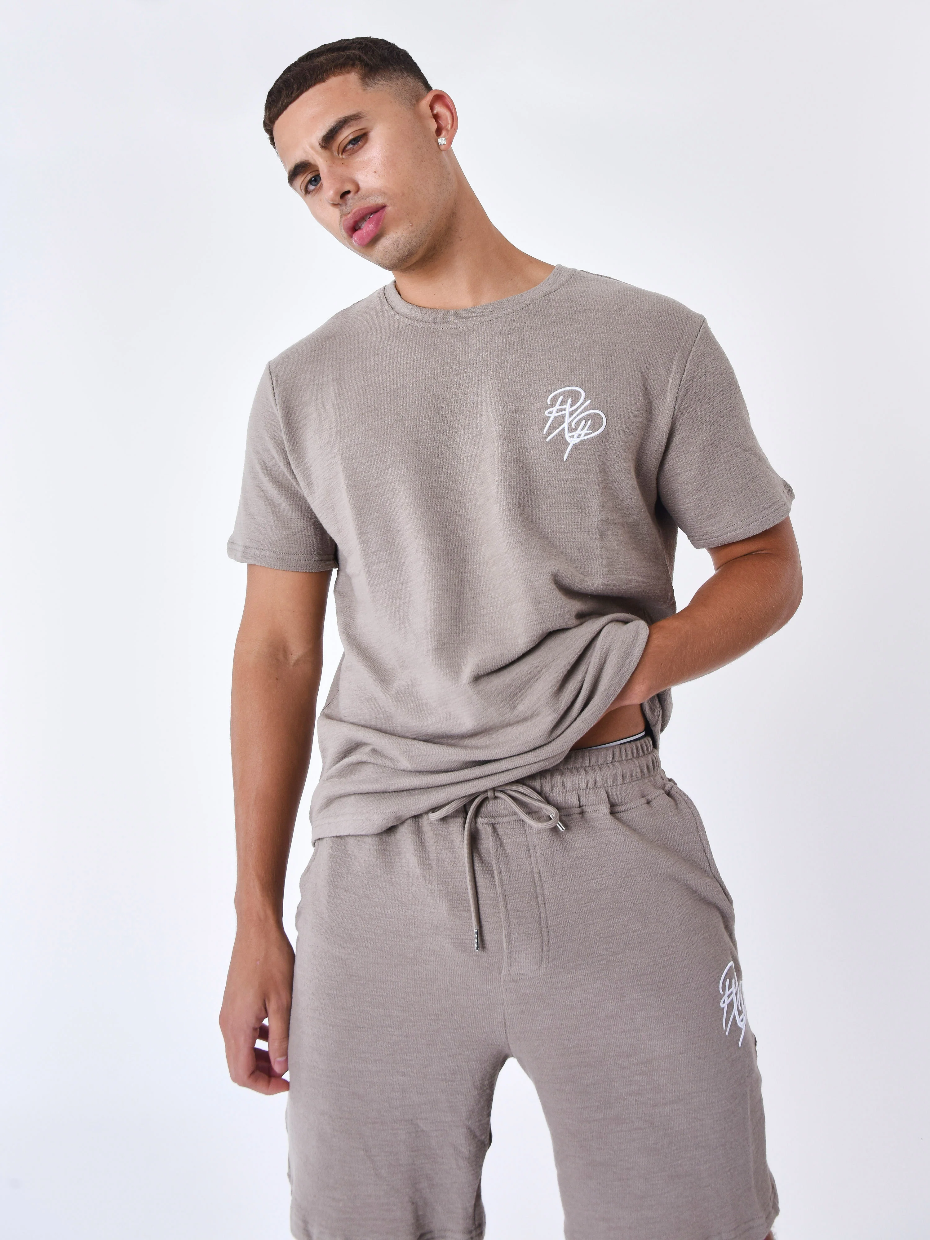 T-shirt uni texturé