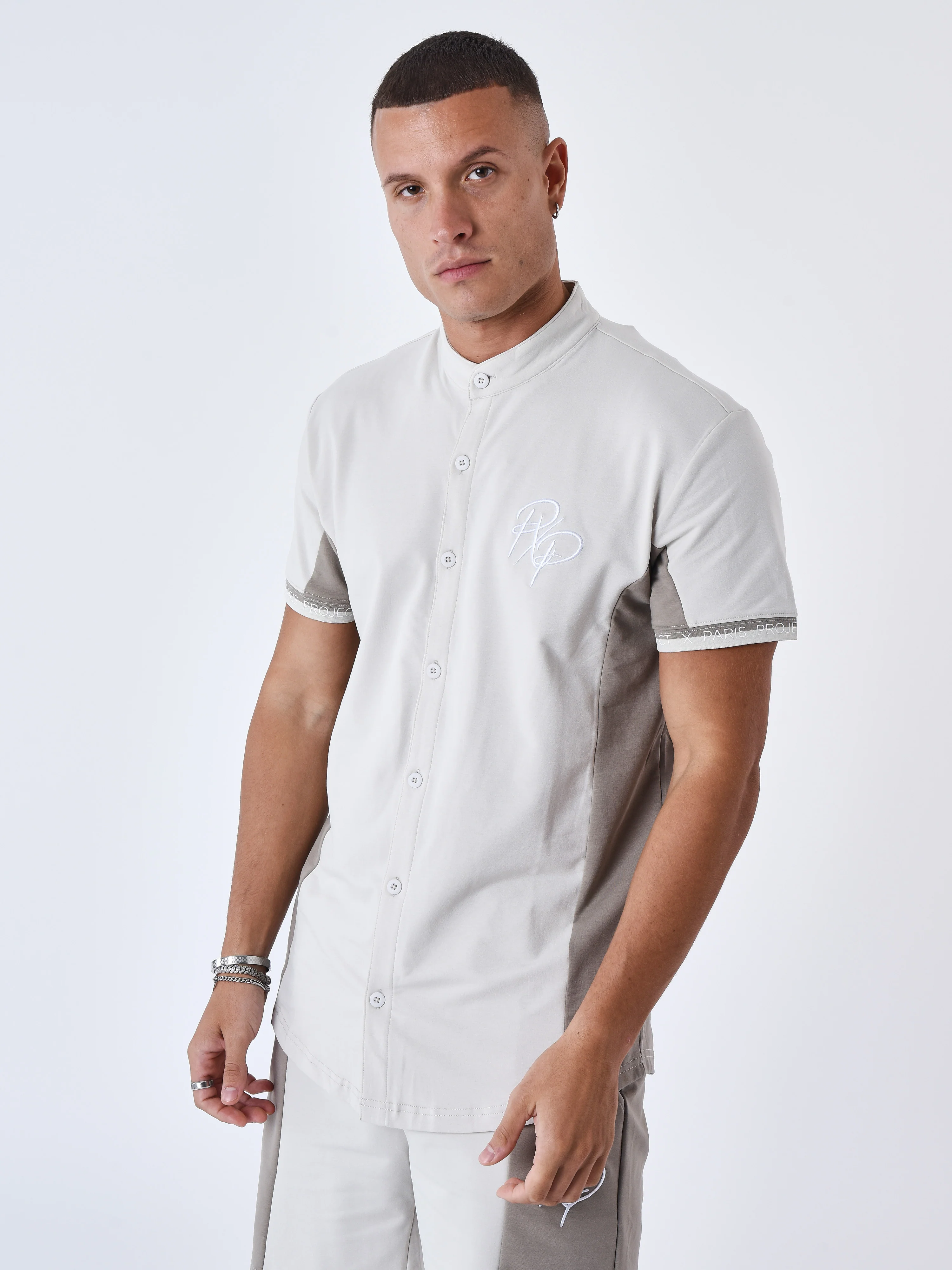 Chemise Col mao Bicolore - Image 4