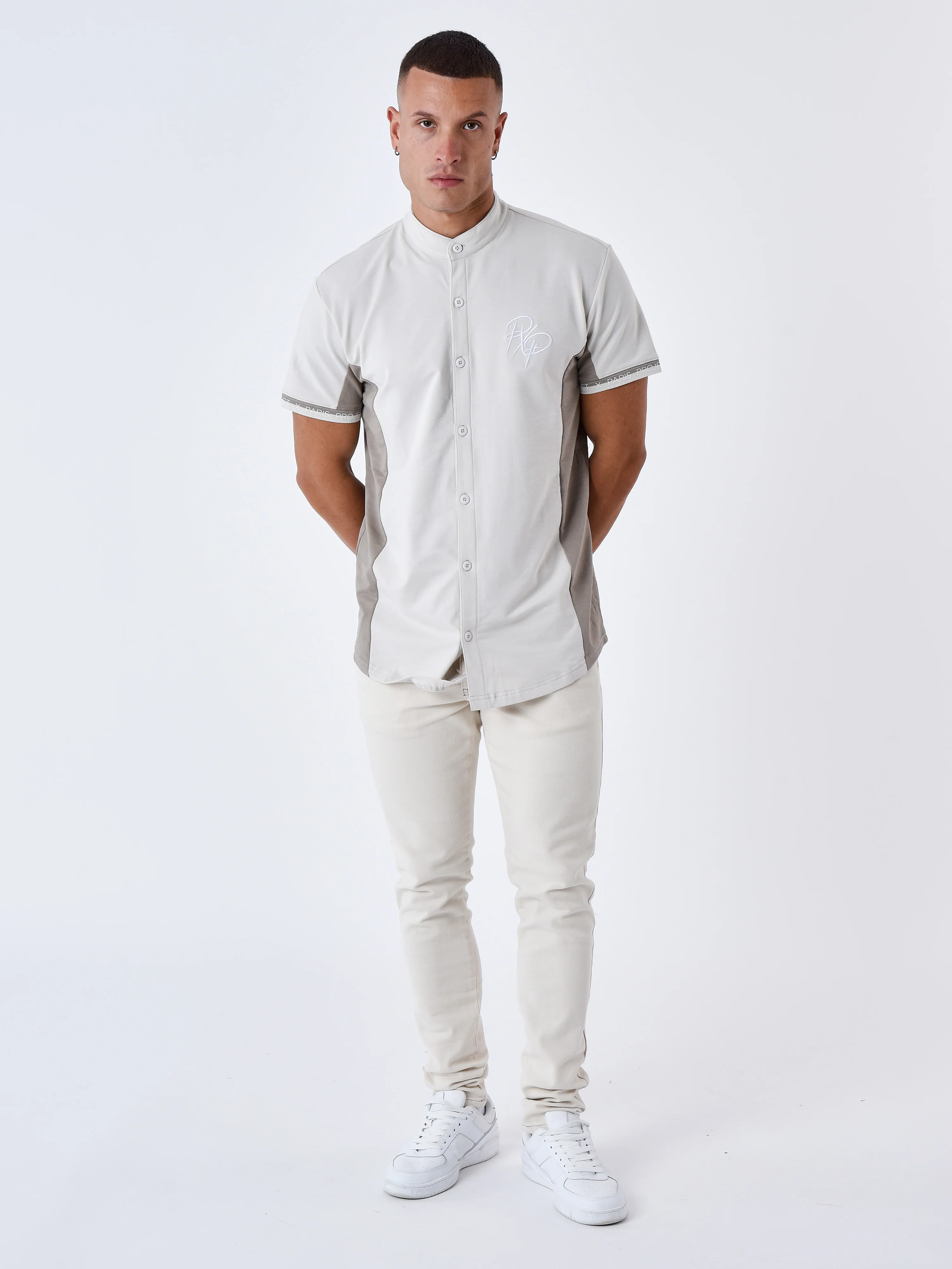 Chemise Col mao Bicolore - Image 9