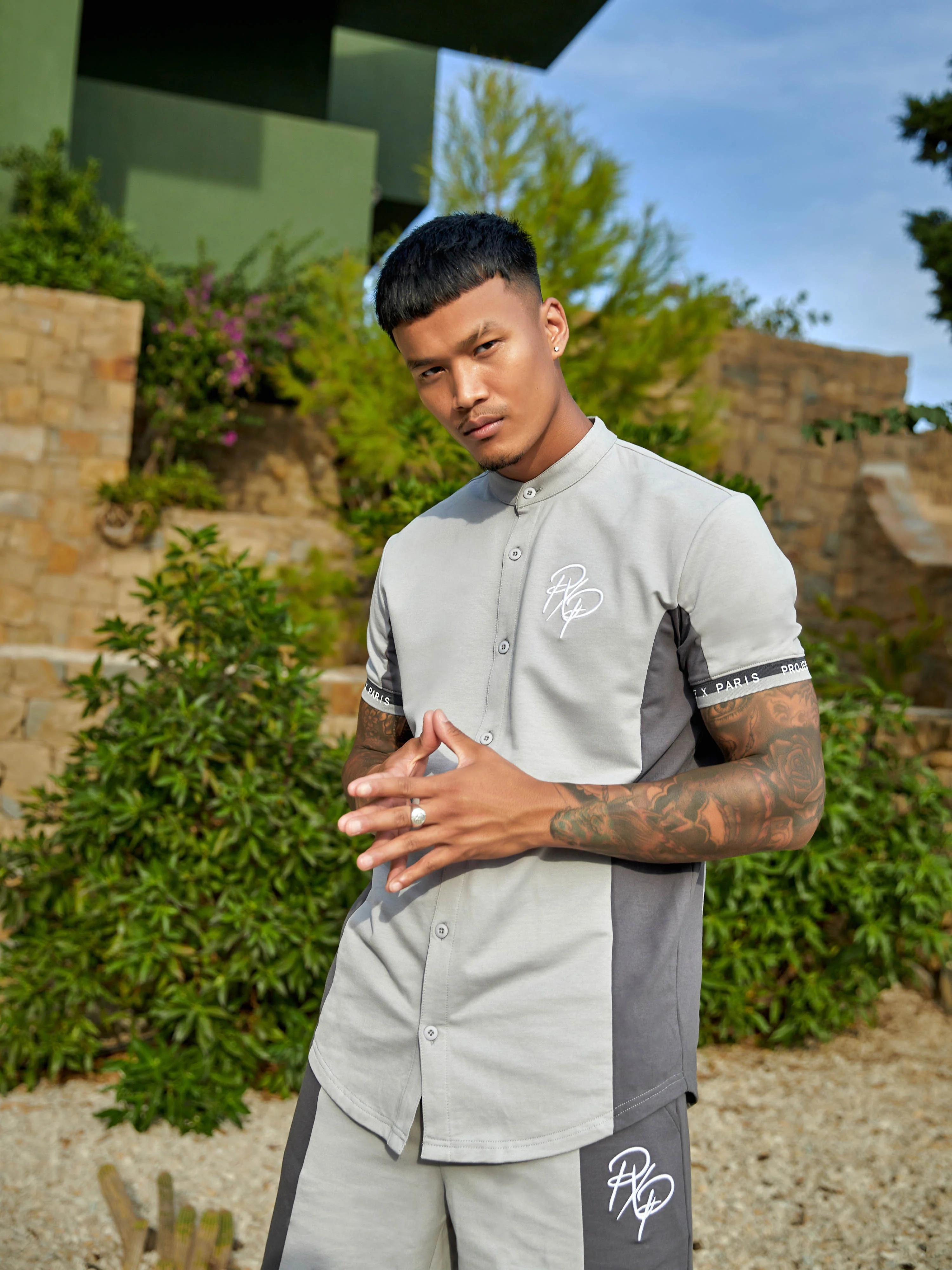 Chemise Col mao Bicolore - Image 2