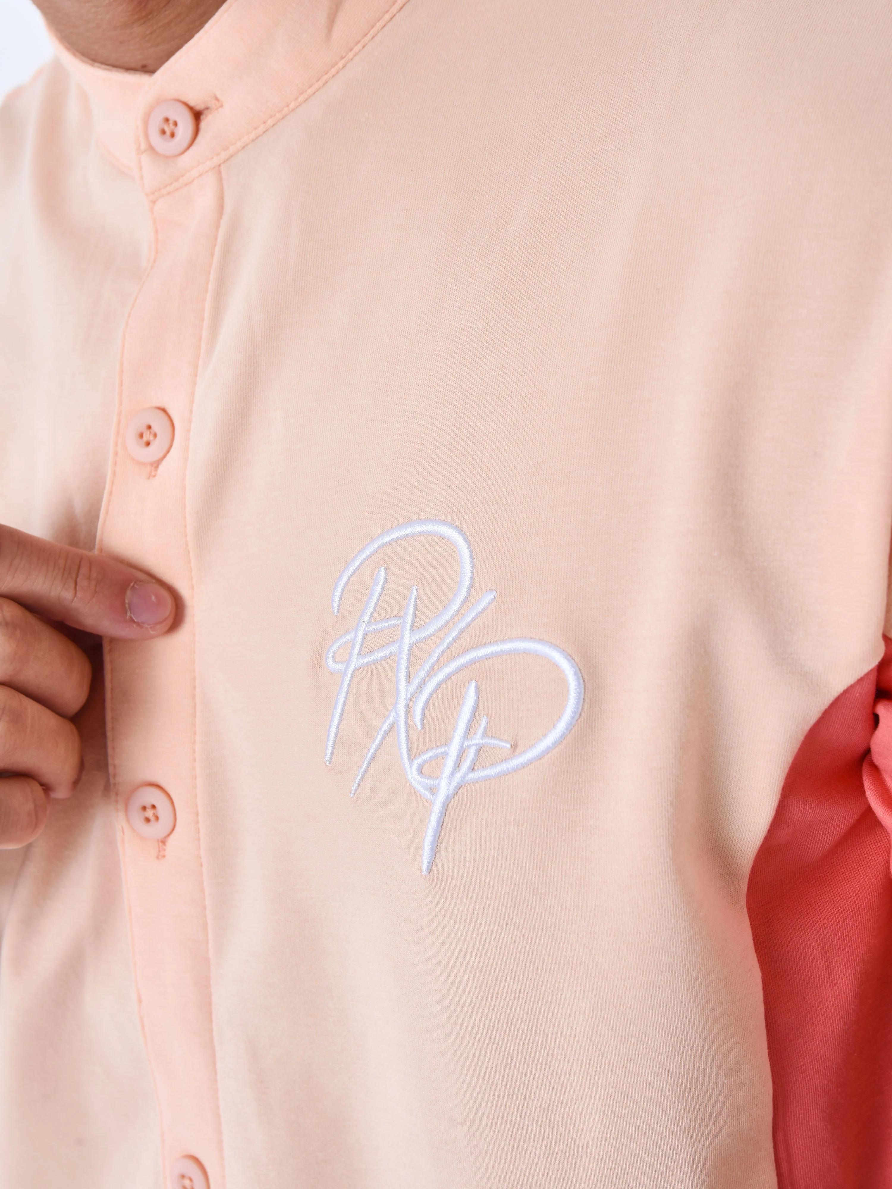 Chemise Col mao Bicolore - Image 6