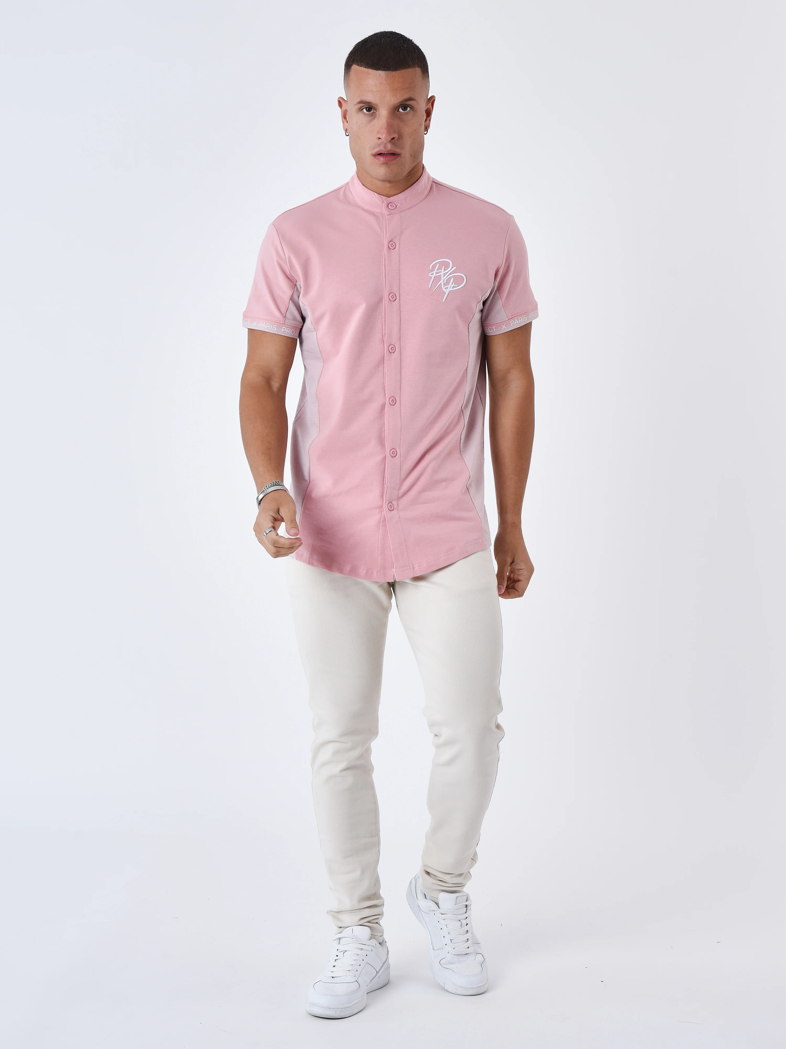 Chemise Col mao Bicolore - Image 9