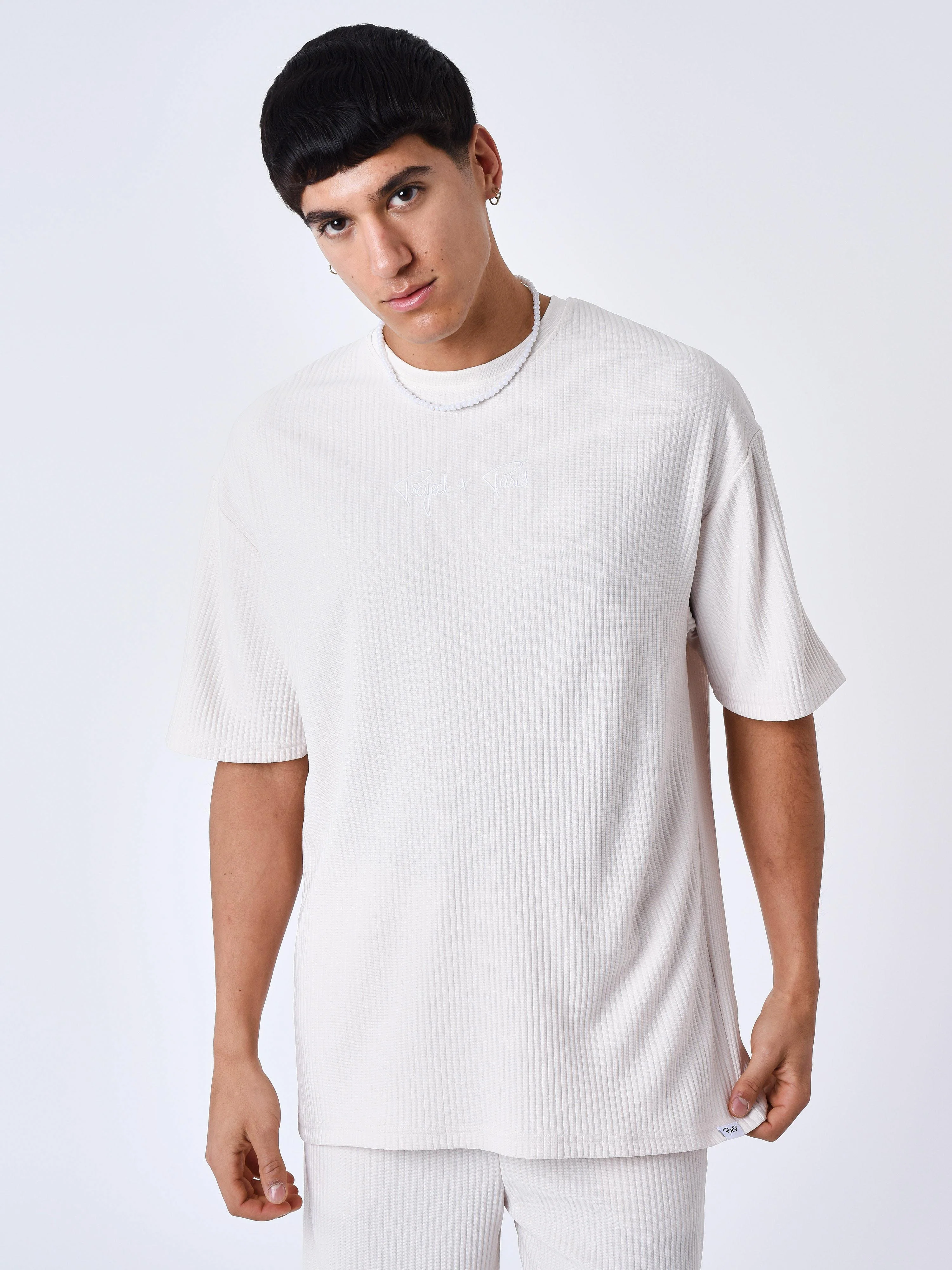 T-shirt uni texturé - Image 3
