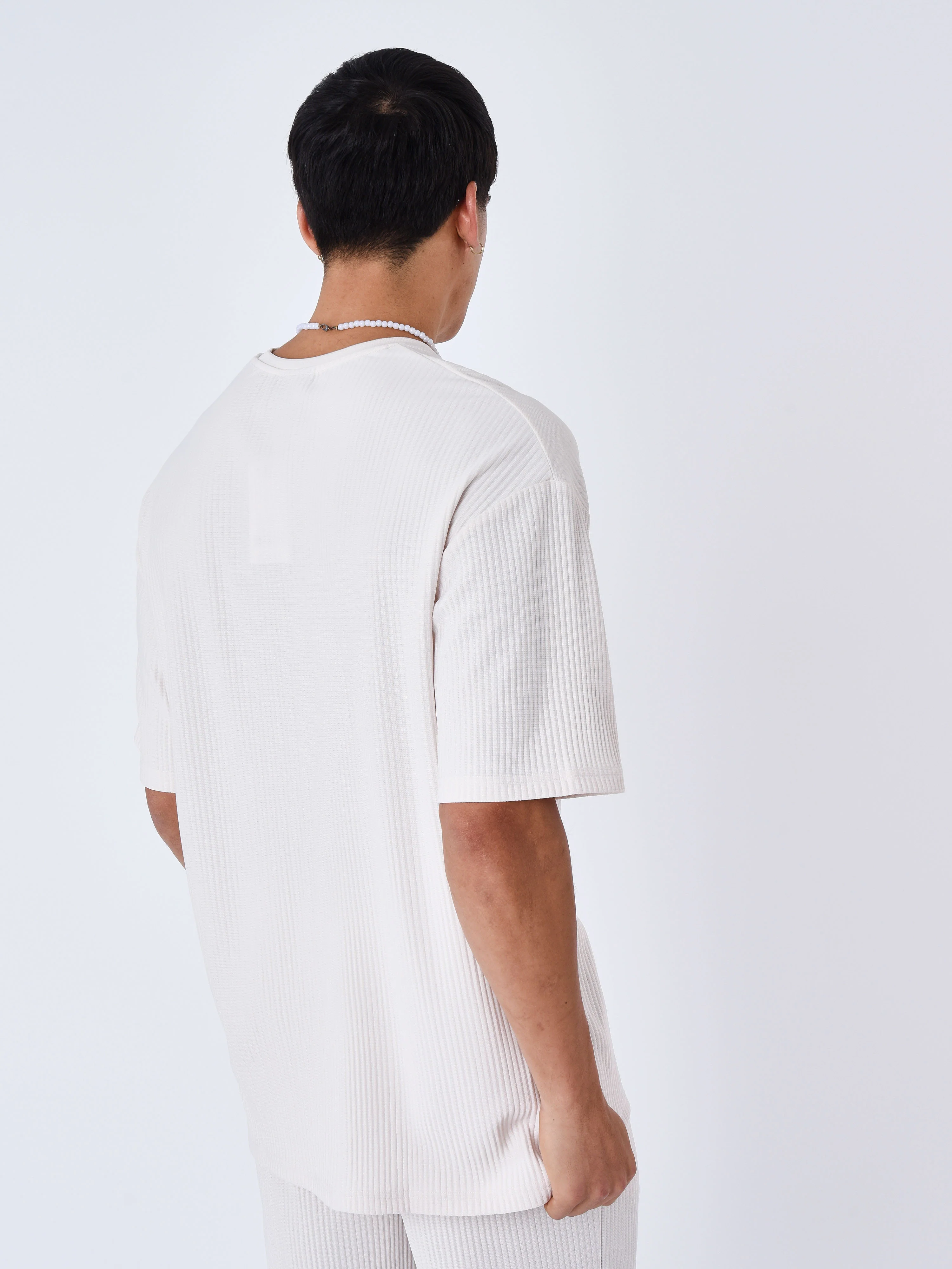 T-shirt uni texturé - Image 5