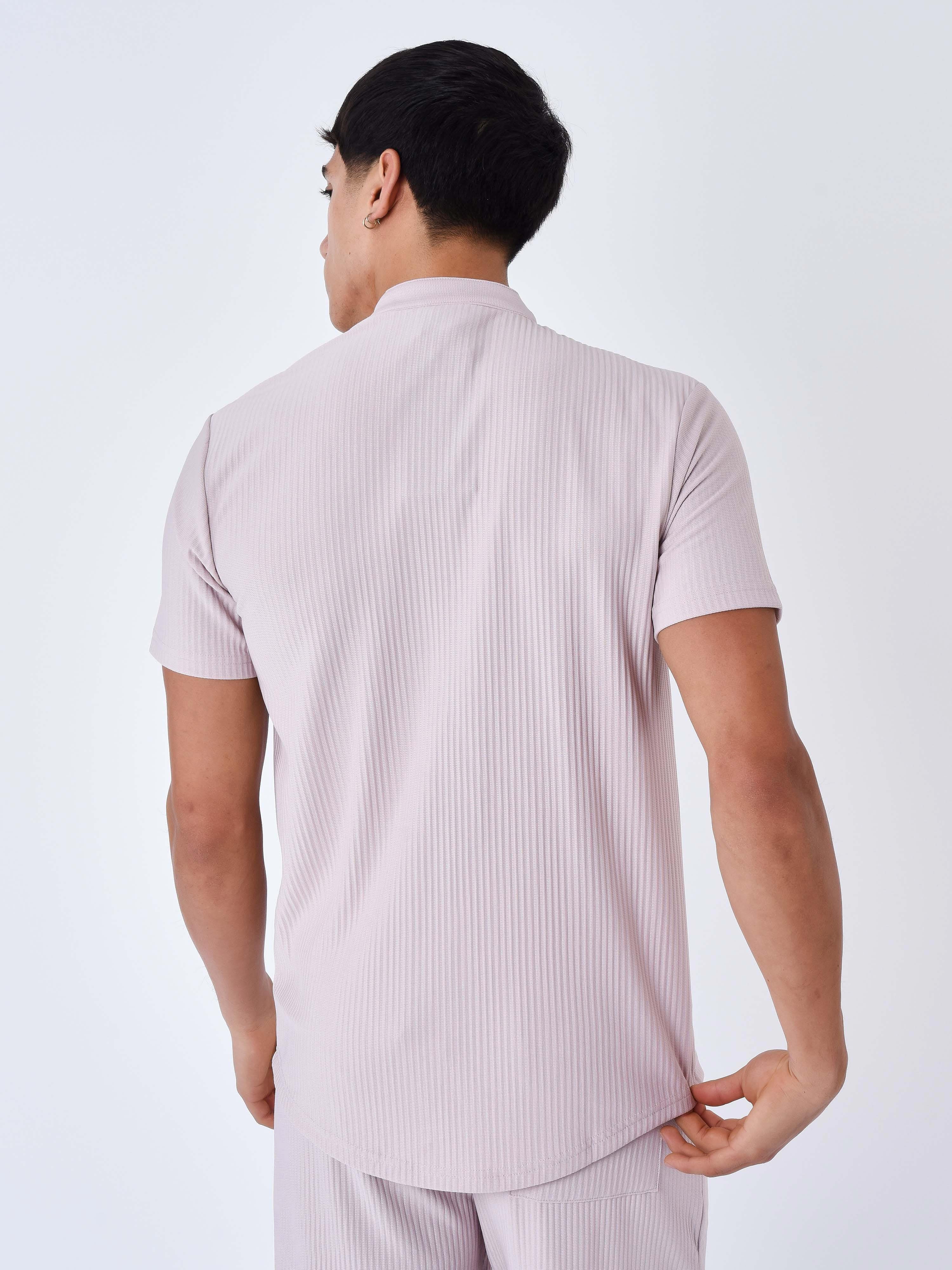 Chemise à manches courtes uni texturée - Image 5
