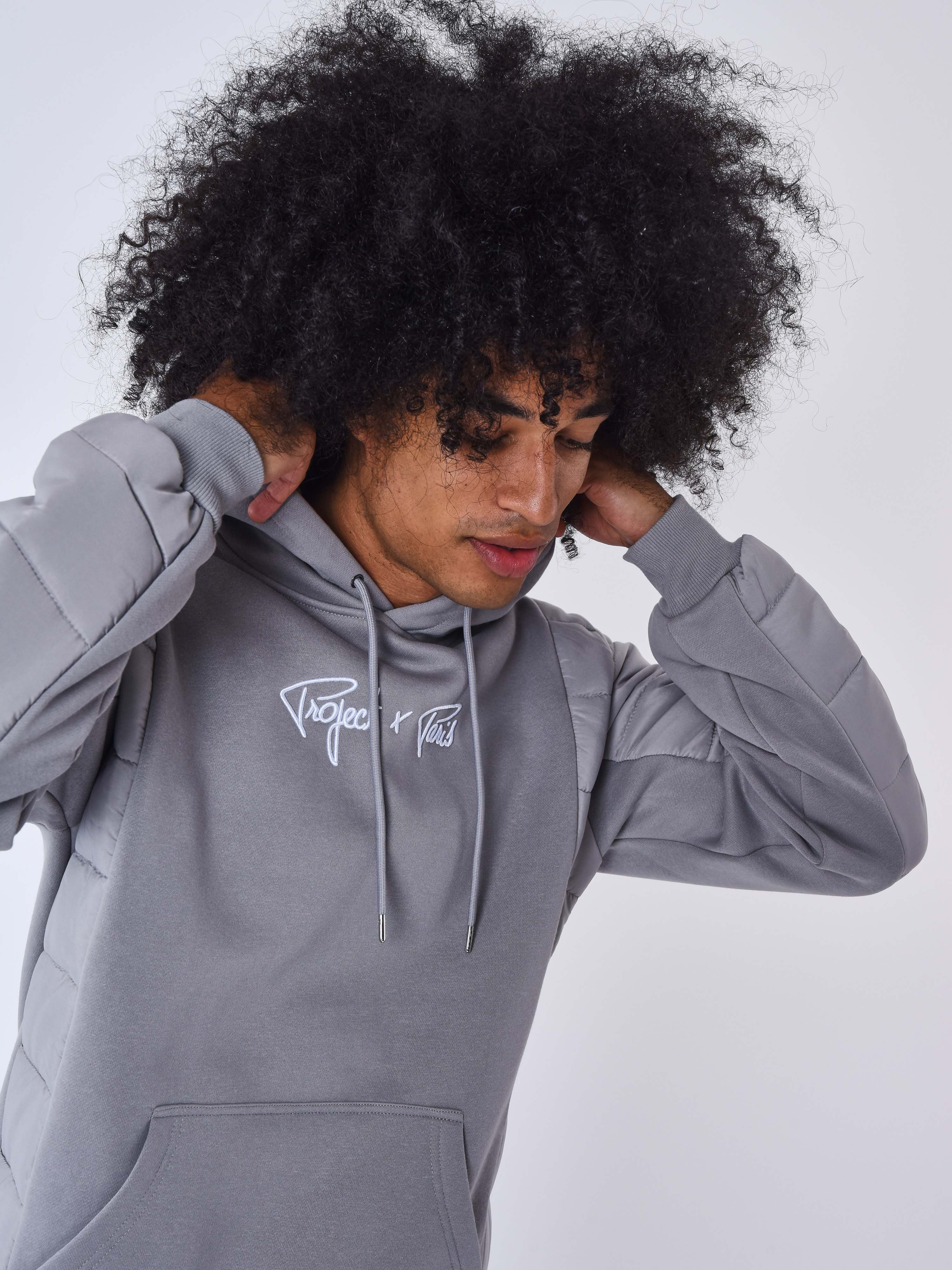 Sweat à Capuche avec empiècement bimatière - Image 3