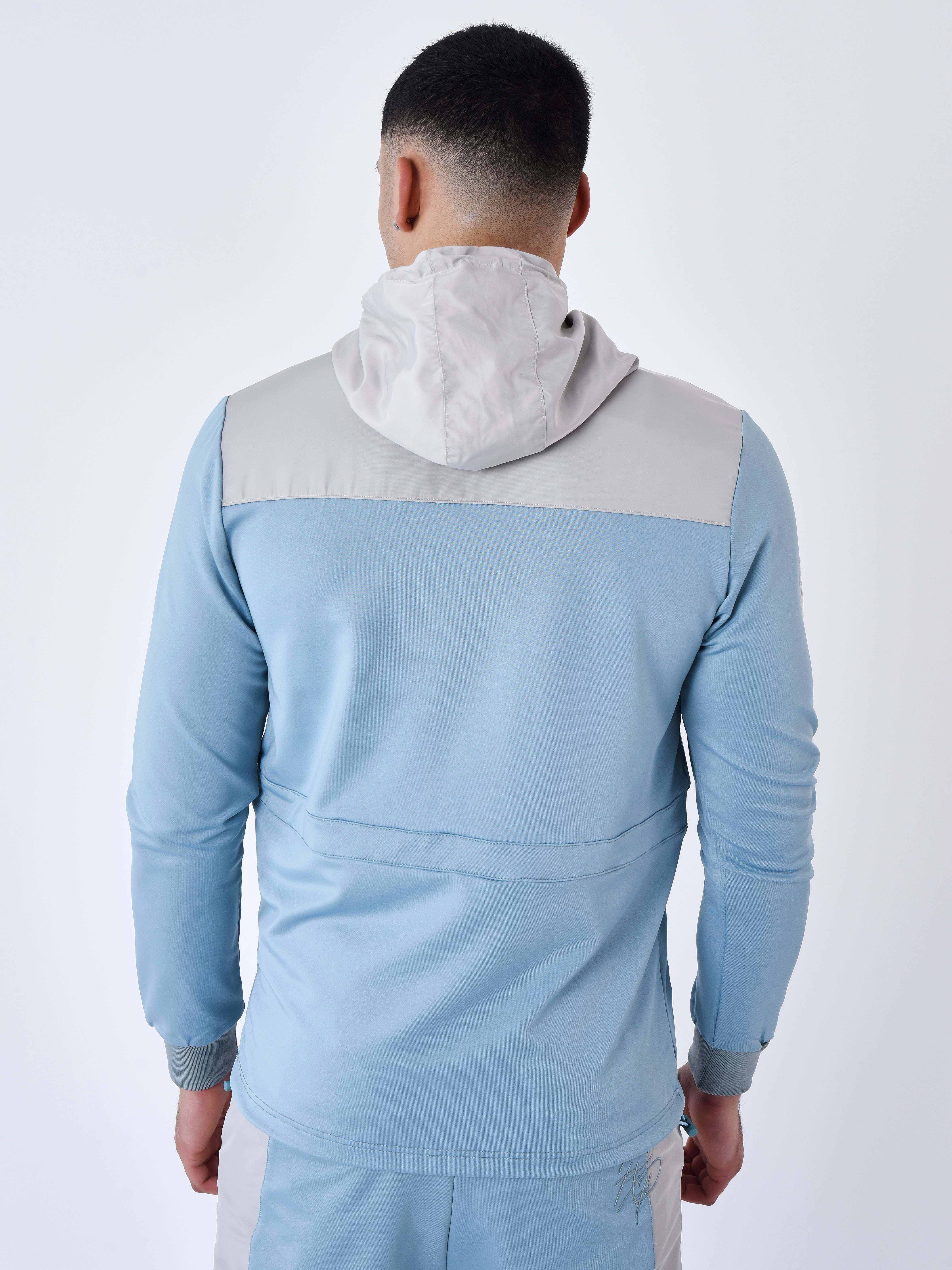 Sweat à Capuche style coupe vent bicolore - Image 11