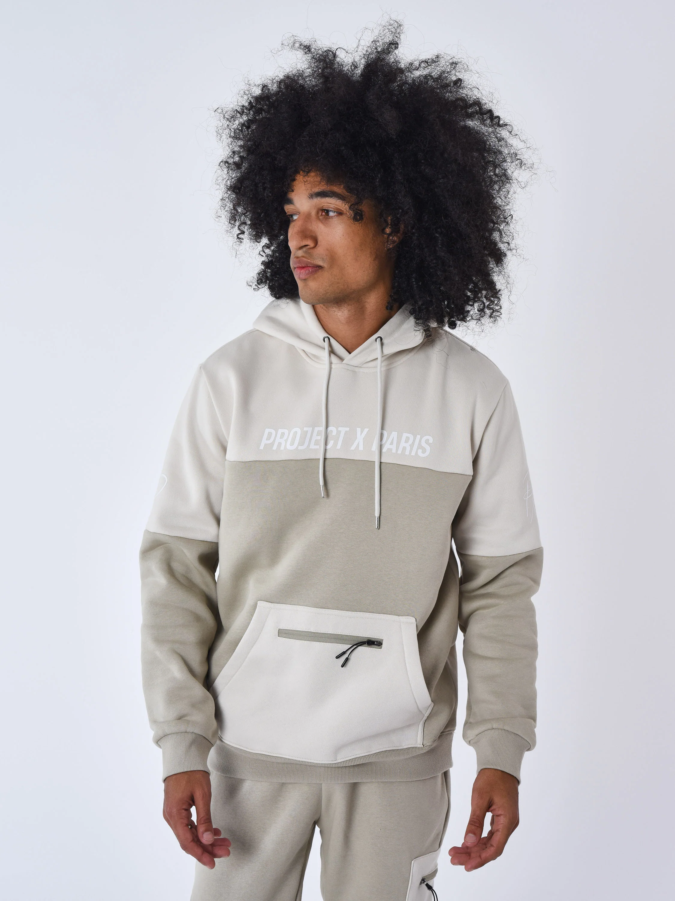 Sweat à Capuche colorblock