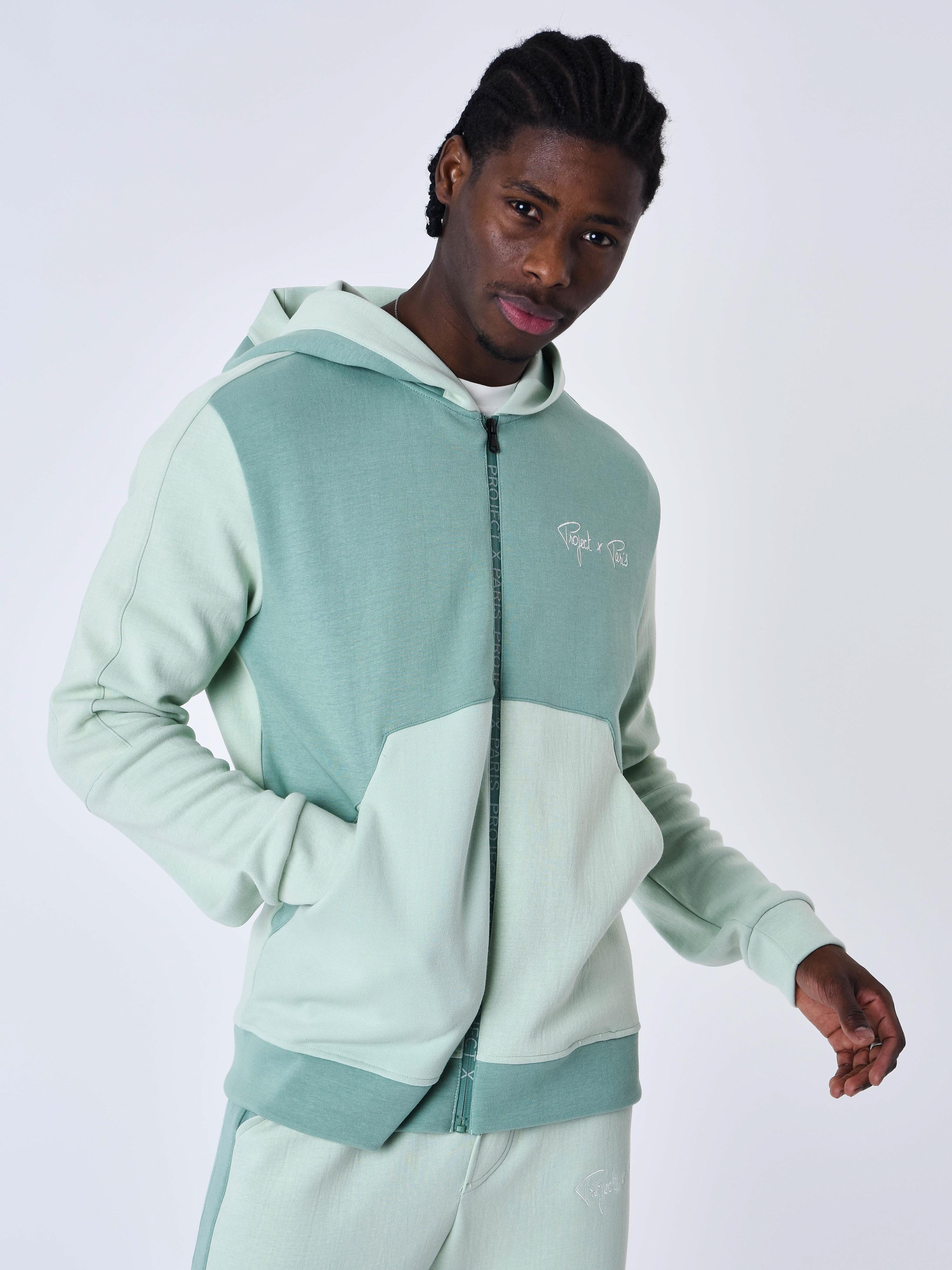 Sweat à Capuche zippé two tone - Image 6