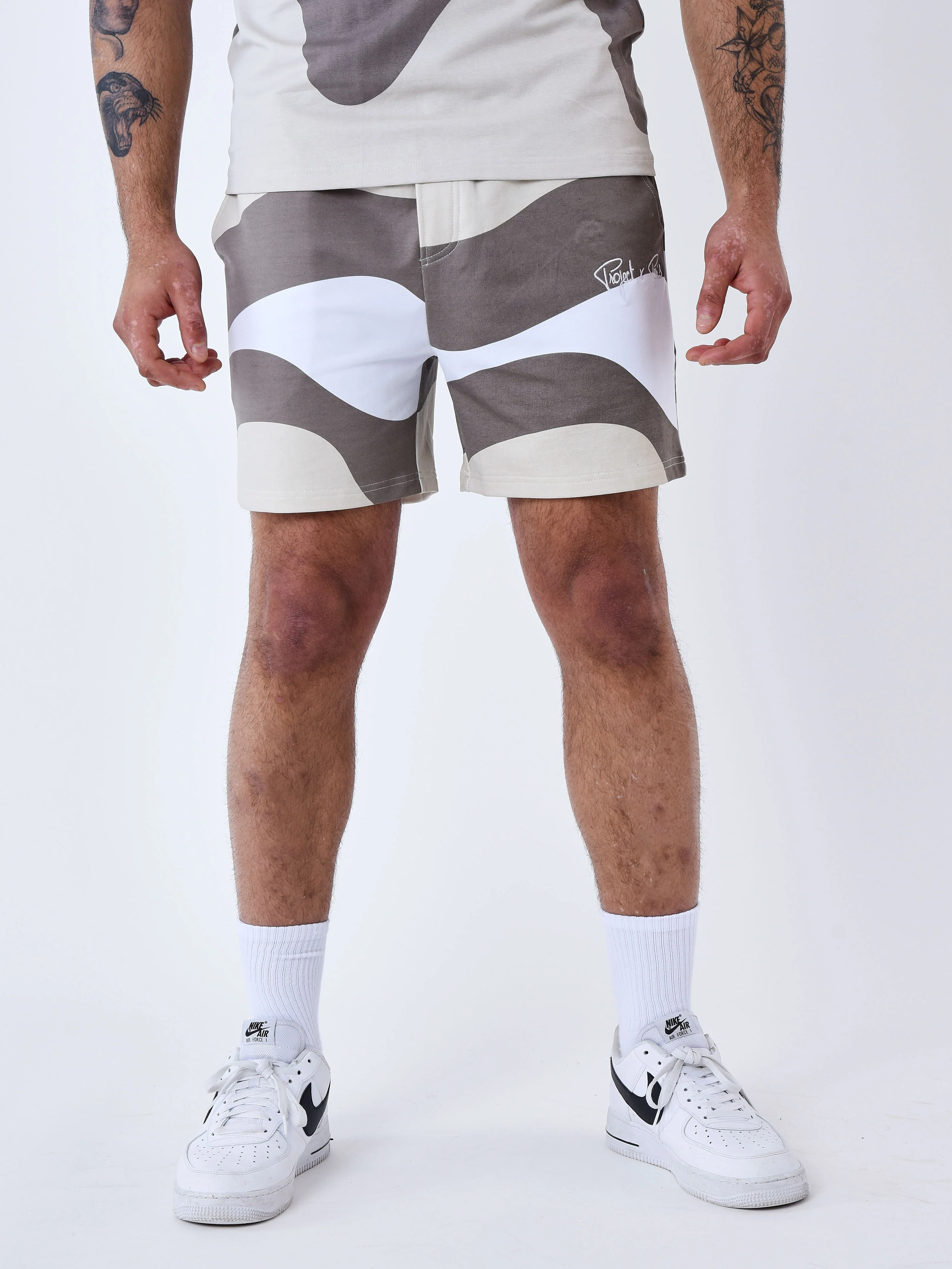 Short tricolore effet vague - Image 3