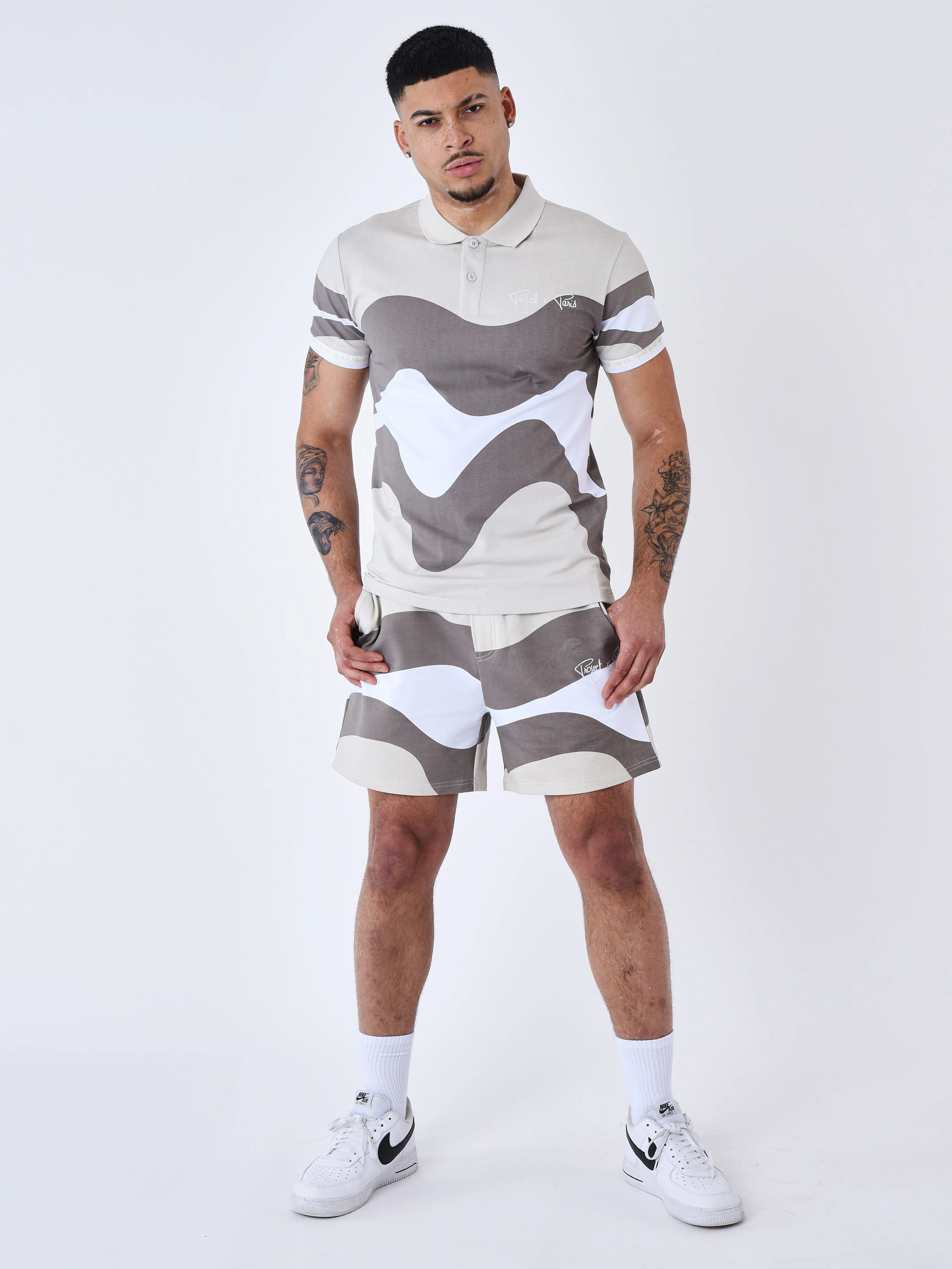 Short tricolore effet vague - Image 4