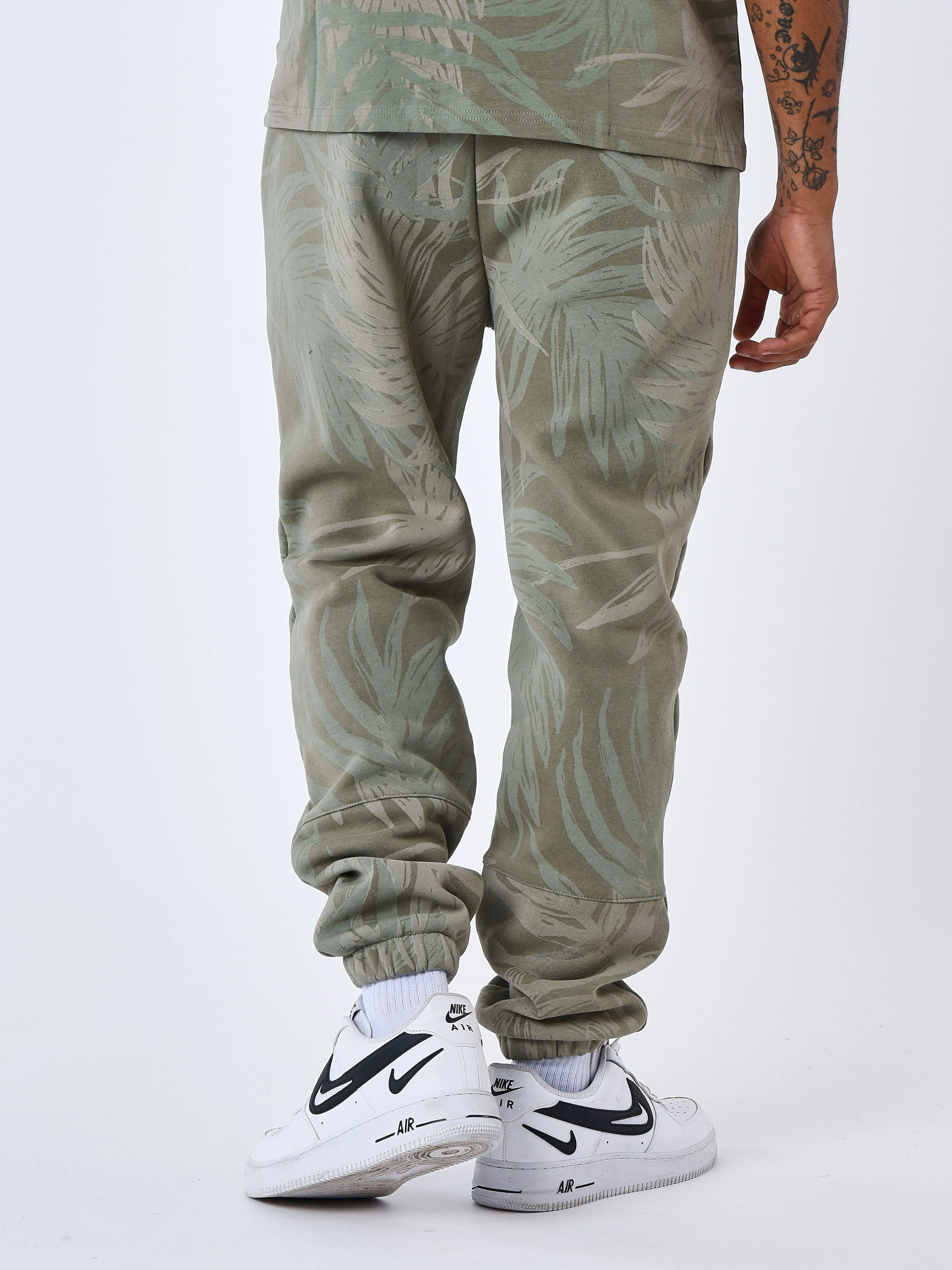 Bas de jogging motif all over feuilles de palmier - Image 3