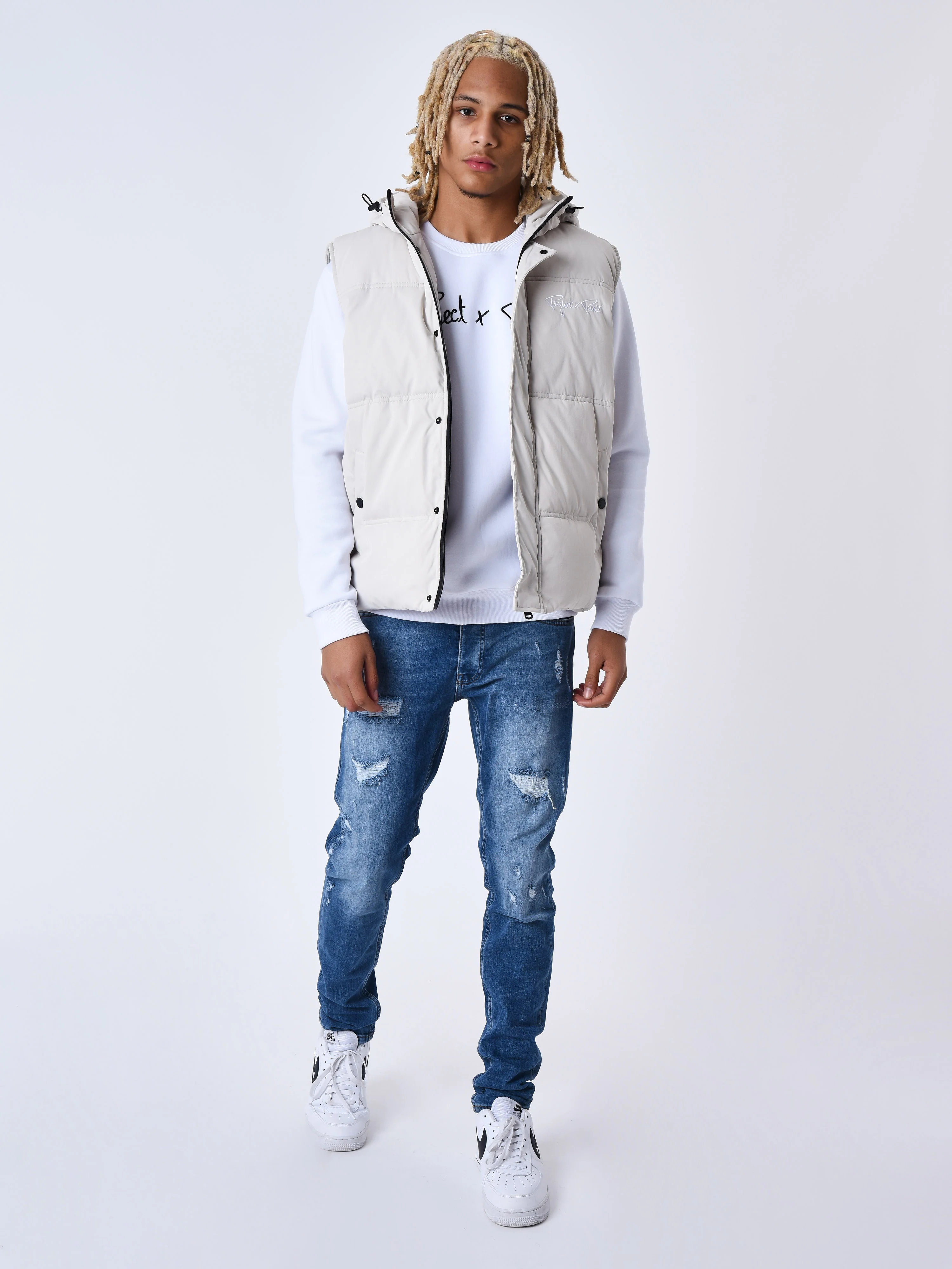 Blouson matelassé sans manches Capuche - Image 3
