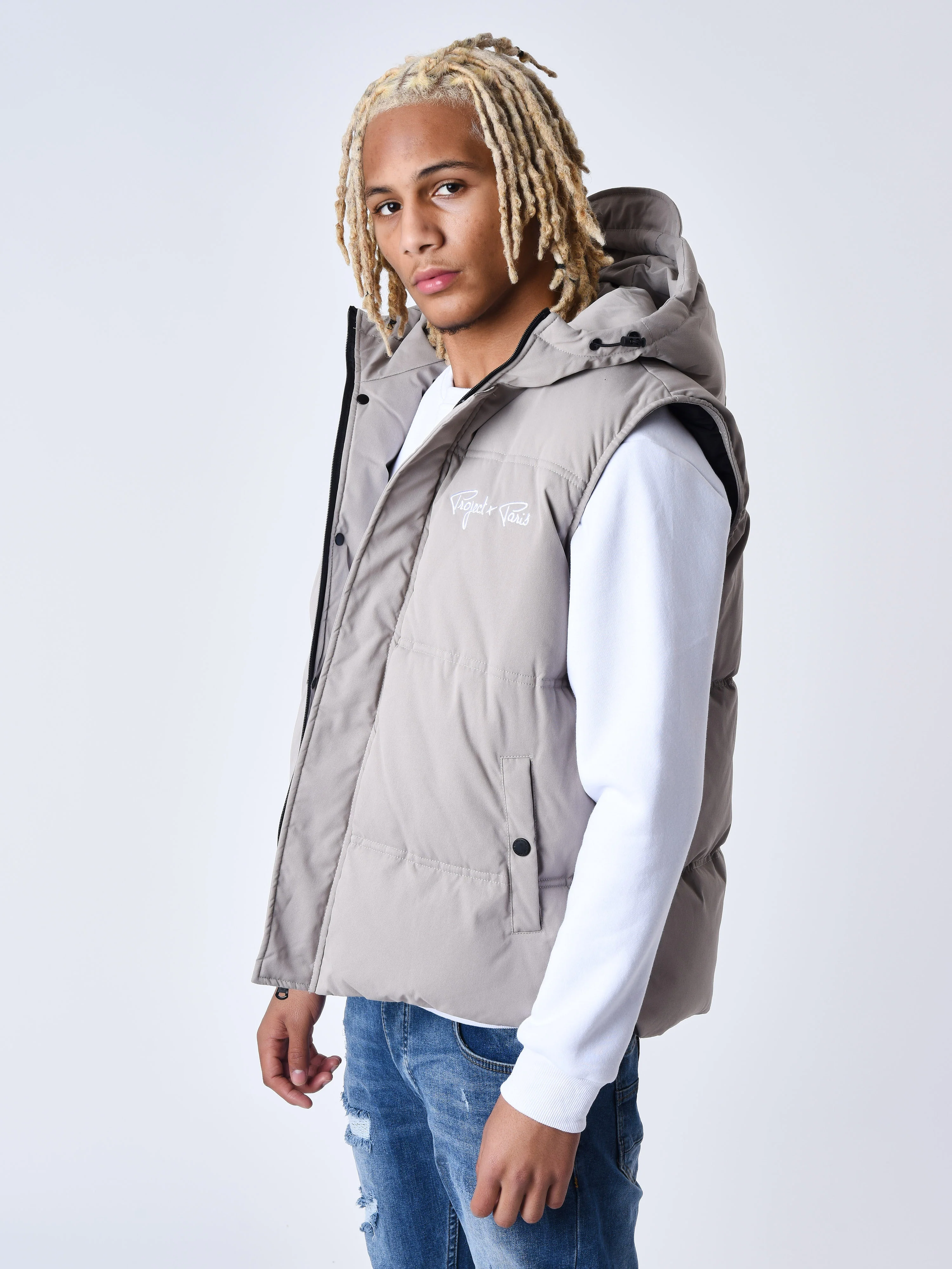 Blouson matelassé sans manches Capuche - Image 4