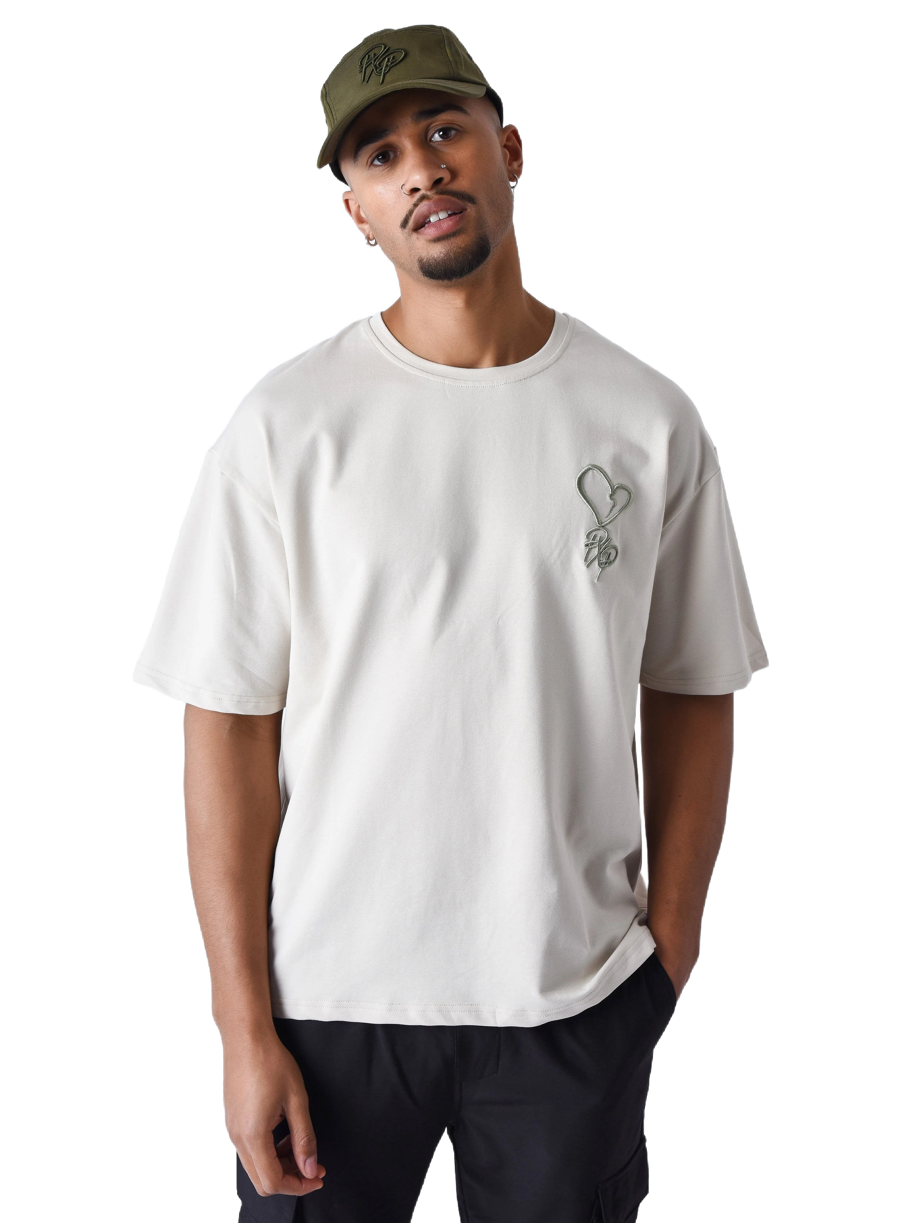 T-shirt coeur brodé street